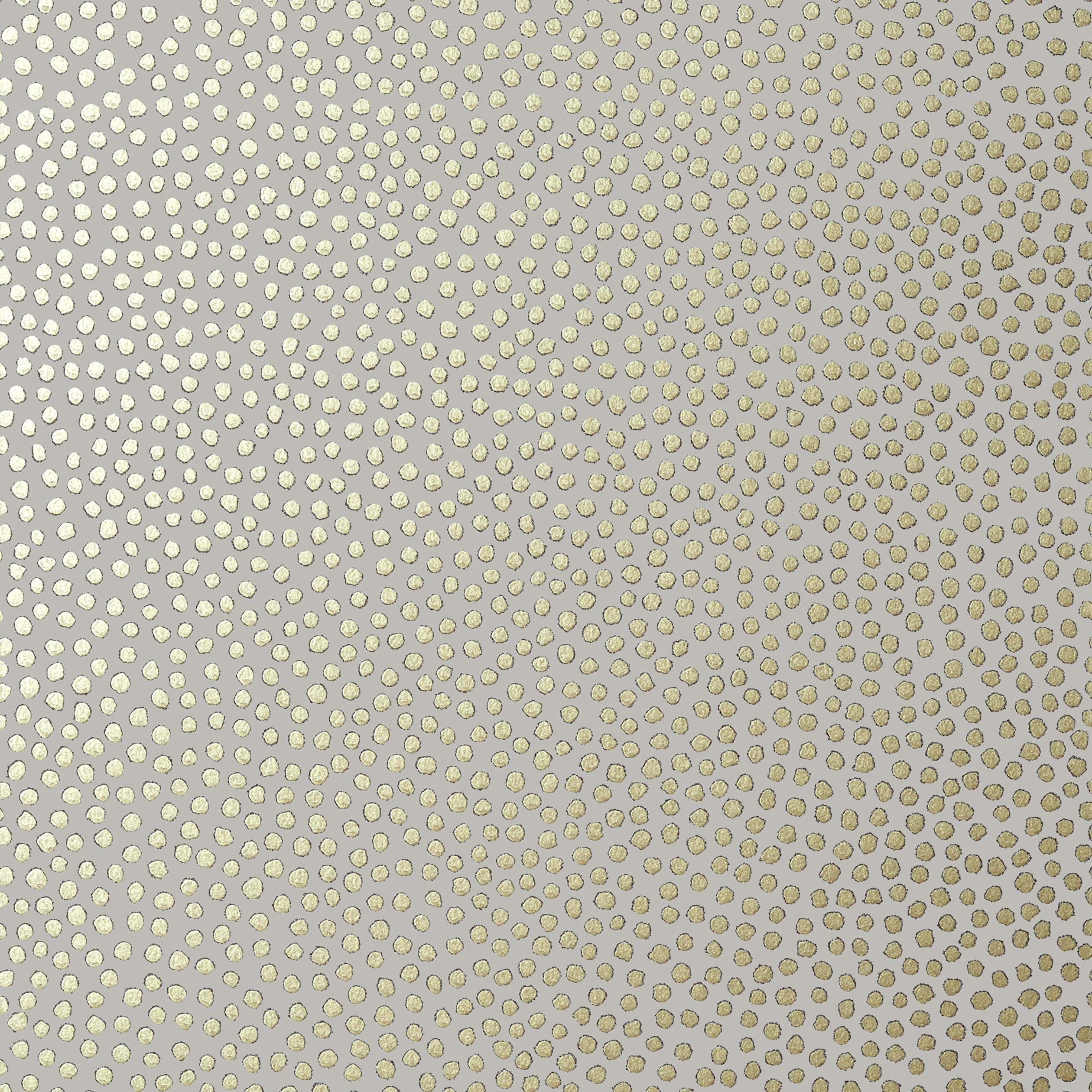 Davis Dot wallpaper in metallic gold on pewter color - pattern number AT79164 - by Anna French in the Small Scale collection