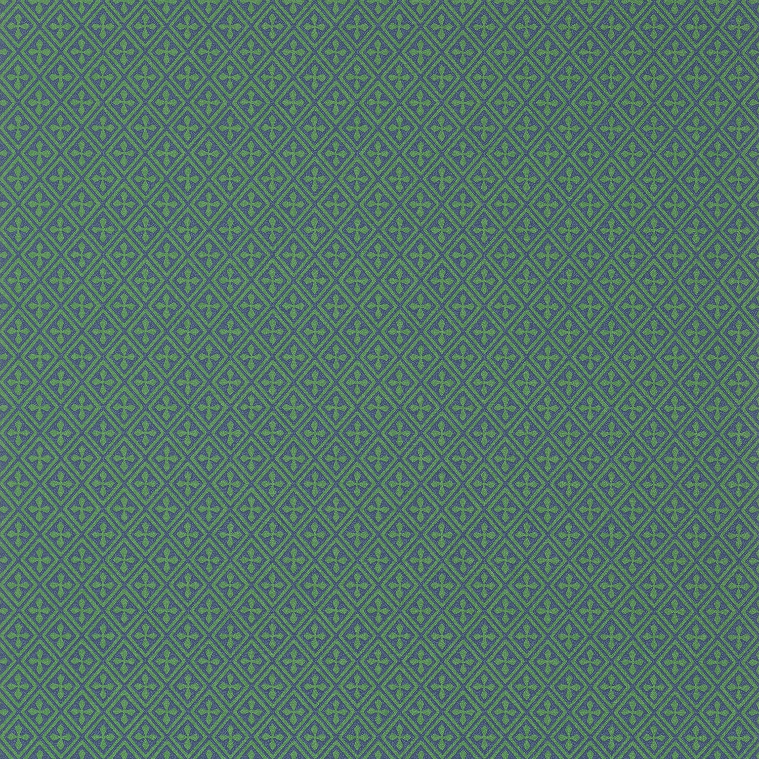 Arlen Trellis wallpaper in emerald and navy color - pattern number AT79181 - by Anna French in the Small Scale collection