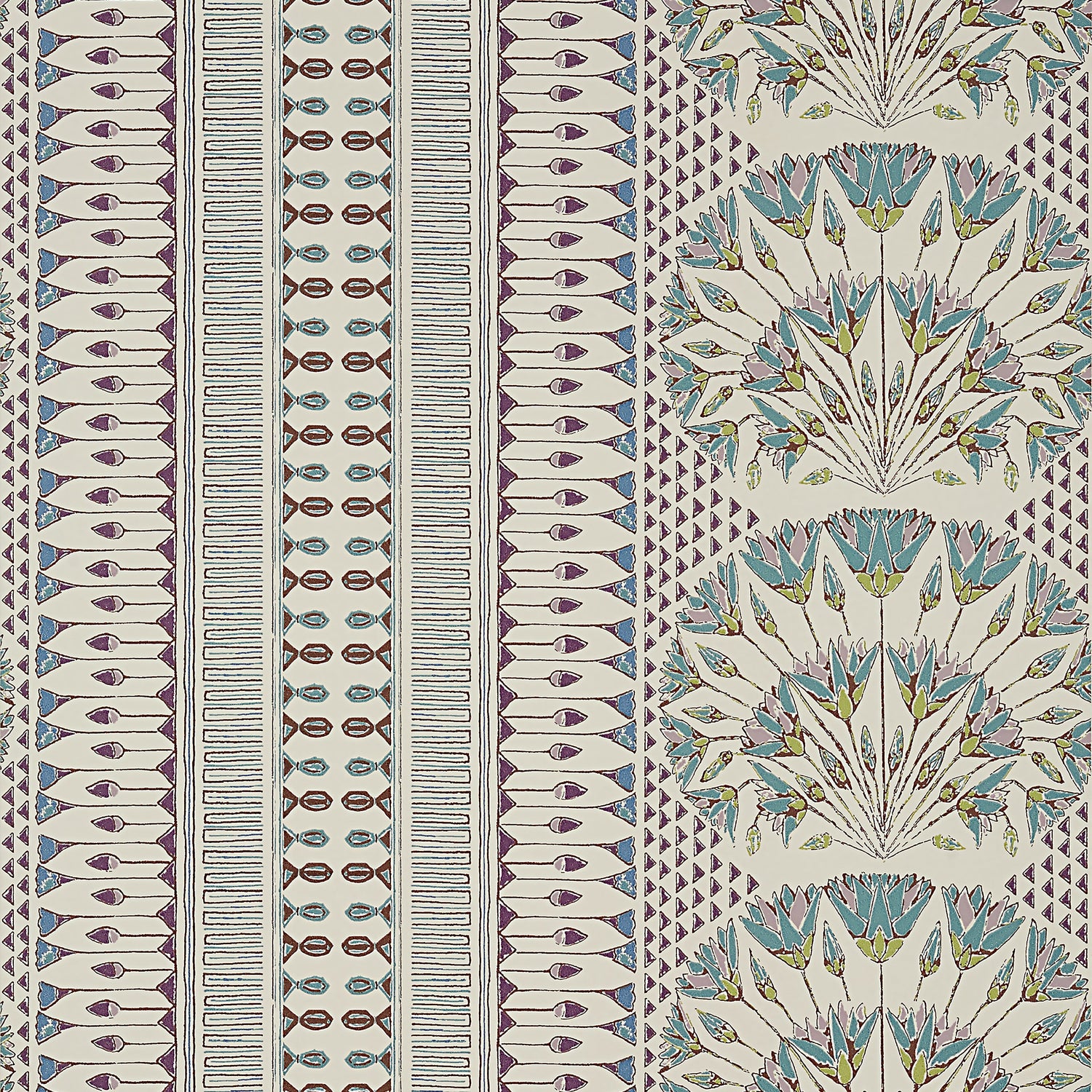 Cairo fabric in eggplant color - pattern number AT9626 - by Anna French in the Savoy collection