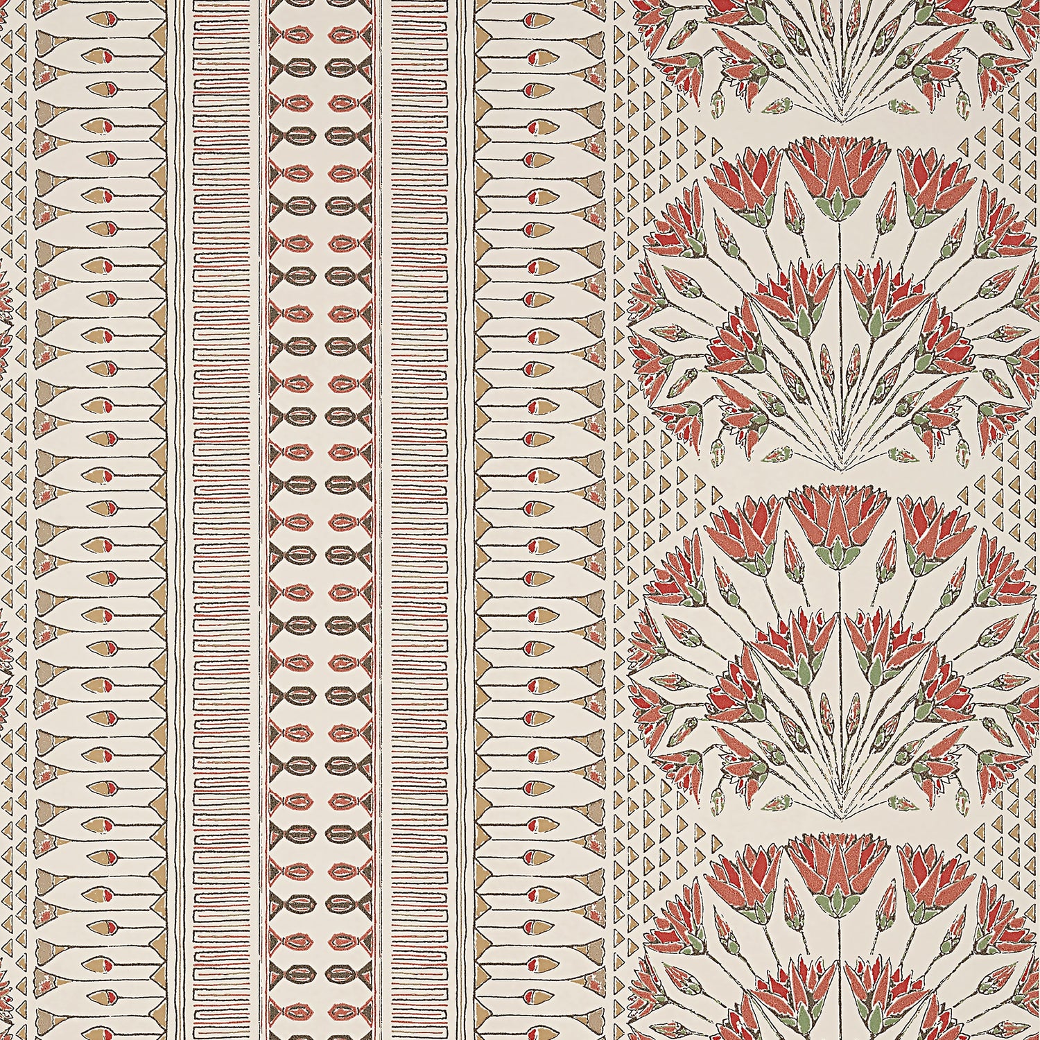 Cairo fabric in coral color - pattern number AT9628 - by Anna French in the Savoy collection