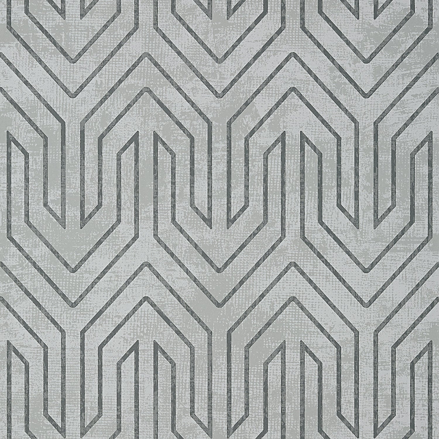 Colburn Chevron fabric in charcoal color - pattern number AT9670 - by Anna French in the Savoy collection