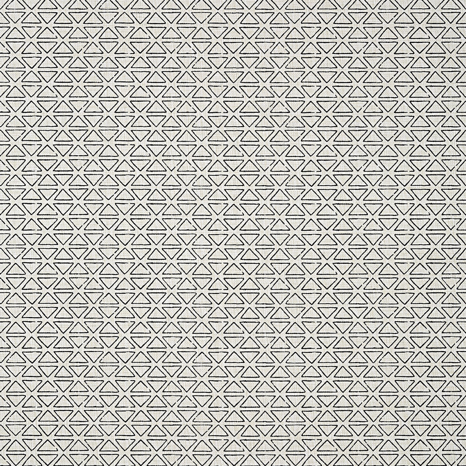 Pyramid wallpaper in black on flax color - pattern number AT9694 - by Anna French in the Savoy collection