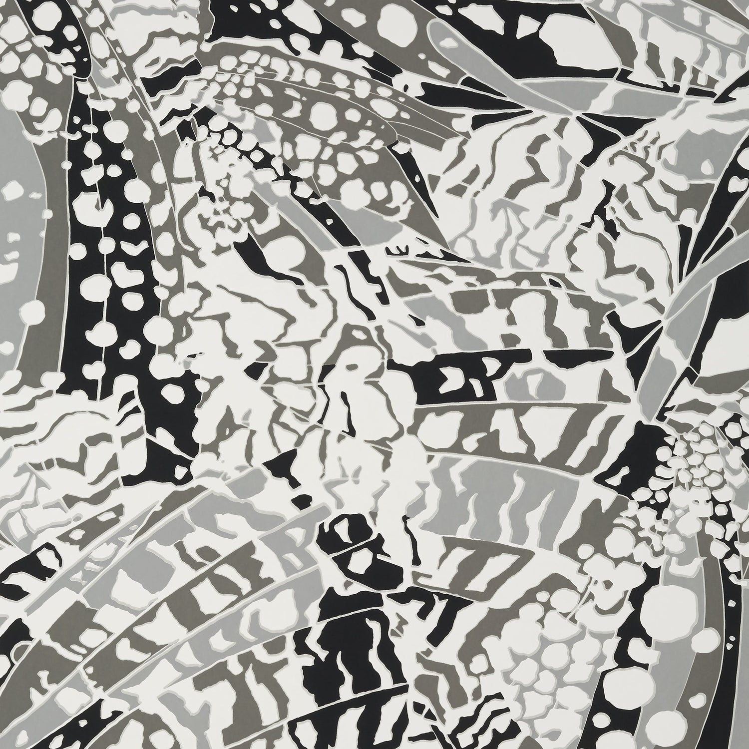 Puccini wallpaper in black color - pattern number AT9857 - by Anna French in the Nara collection