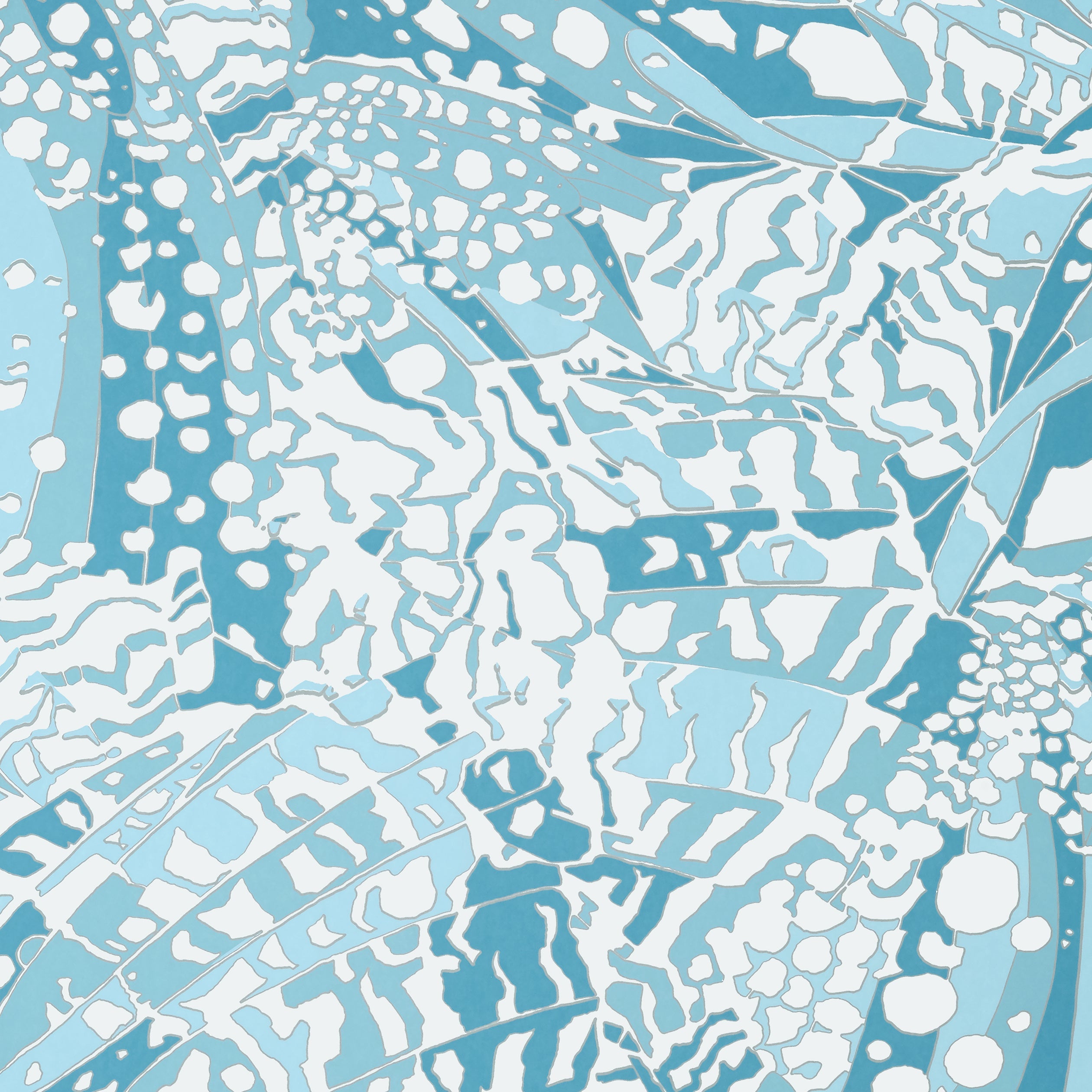 Puccini wallpaper in robins egg color - pattern number AT9860 - by Anna French in the Nara collection