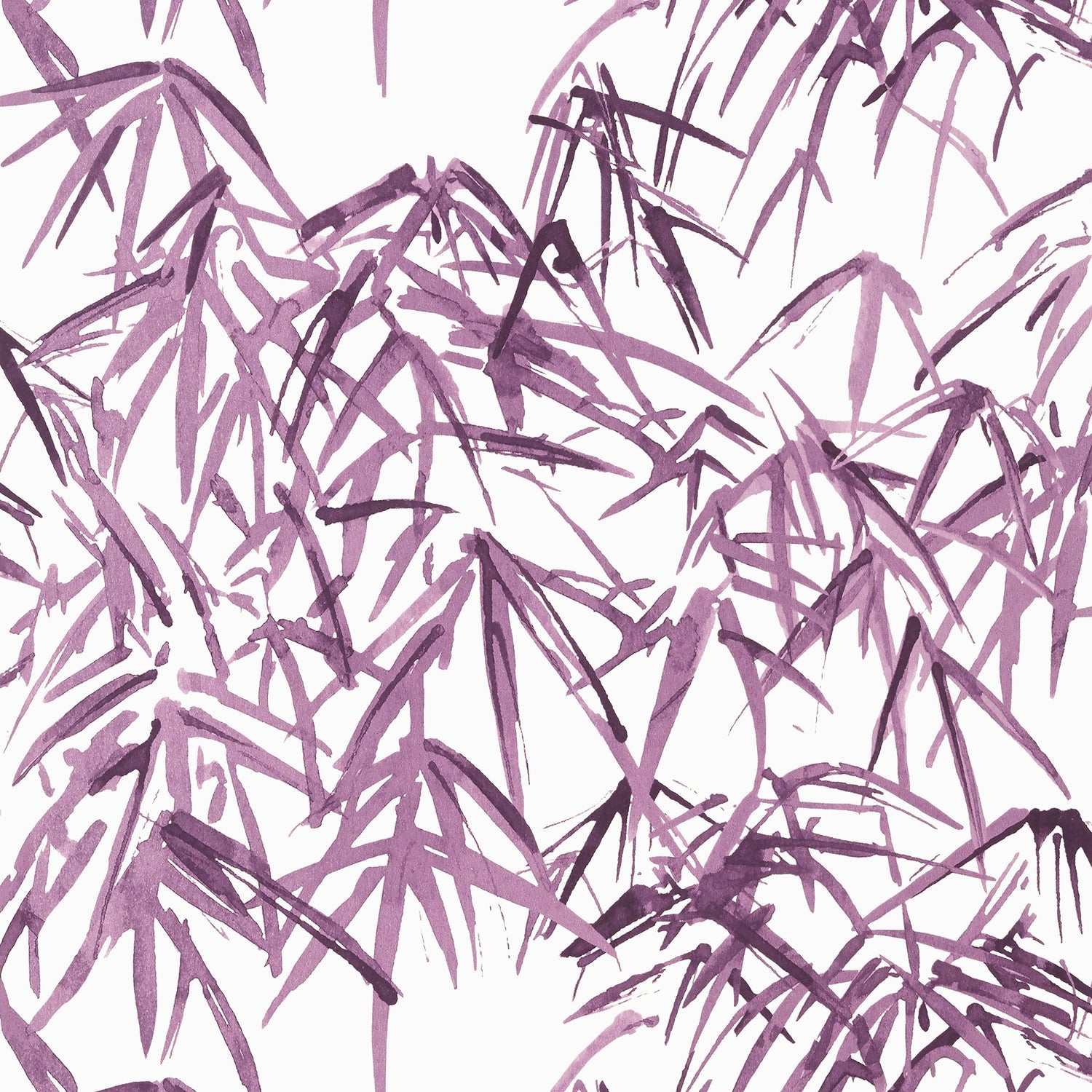 Kyoto Leaves wallpaper in eggplant color - pattern number AT9871 - by Anna French in the Nara collection