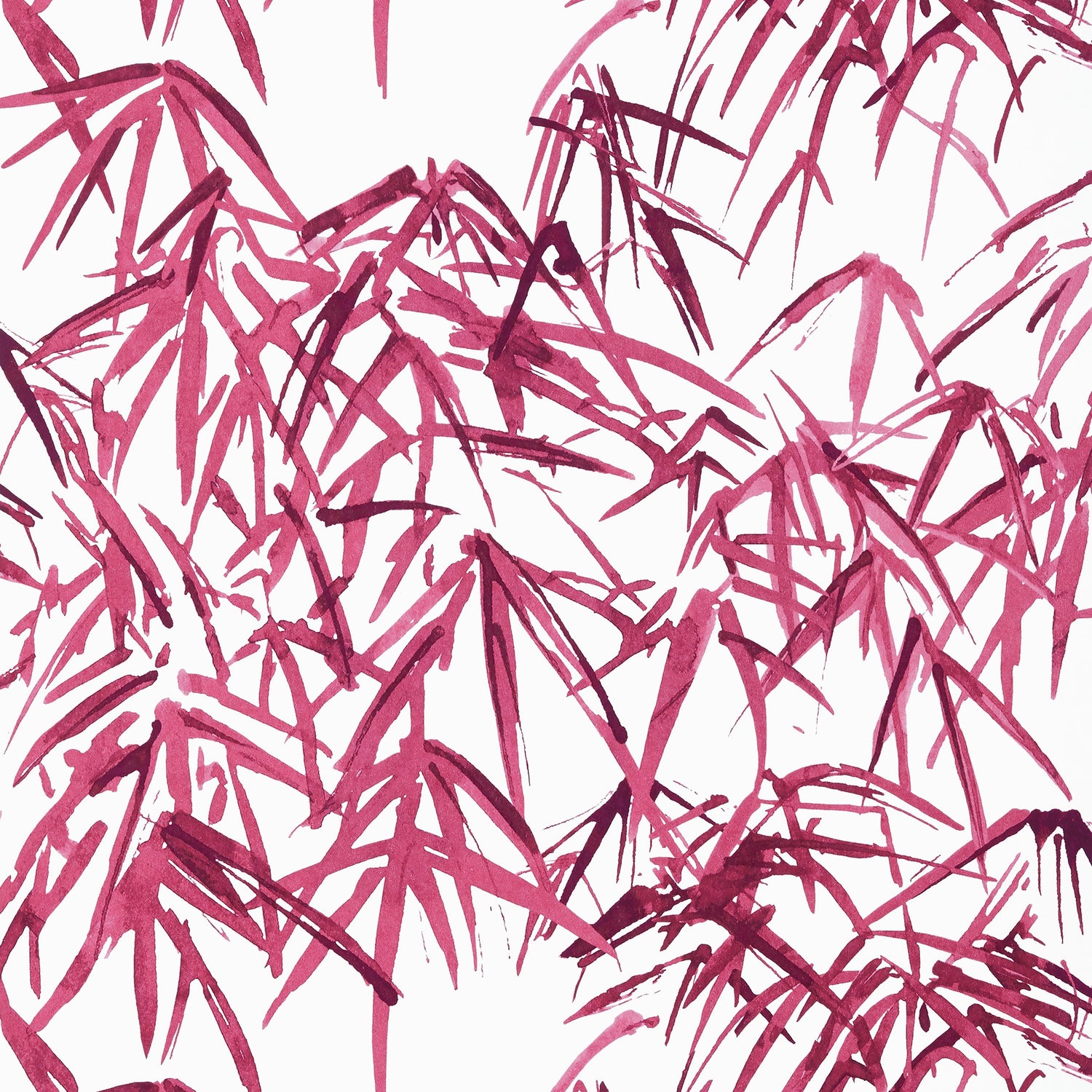 Kyoto Leaves wallpaper in fuchsia color - pattern number AT9872 - by Anna French in the Nara collection