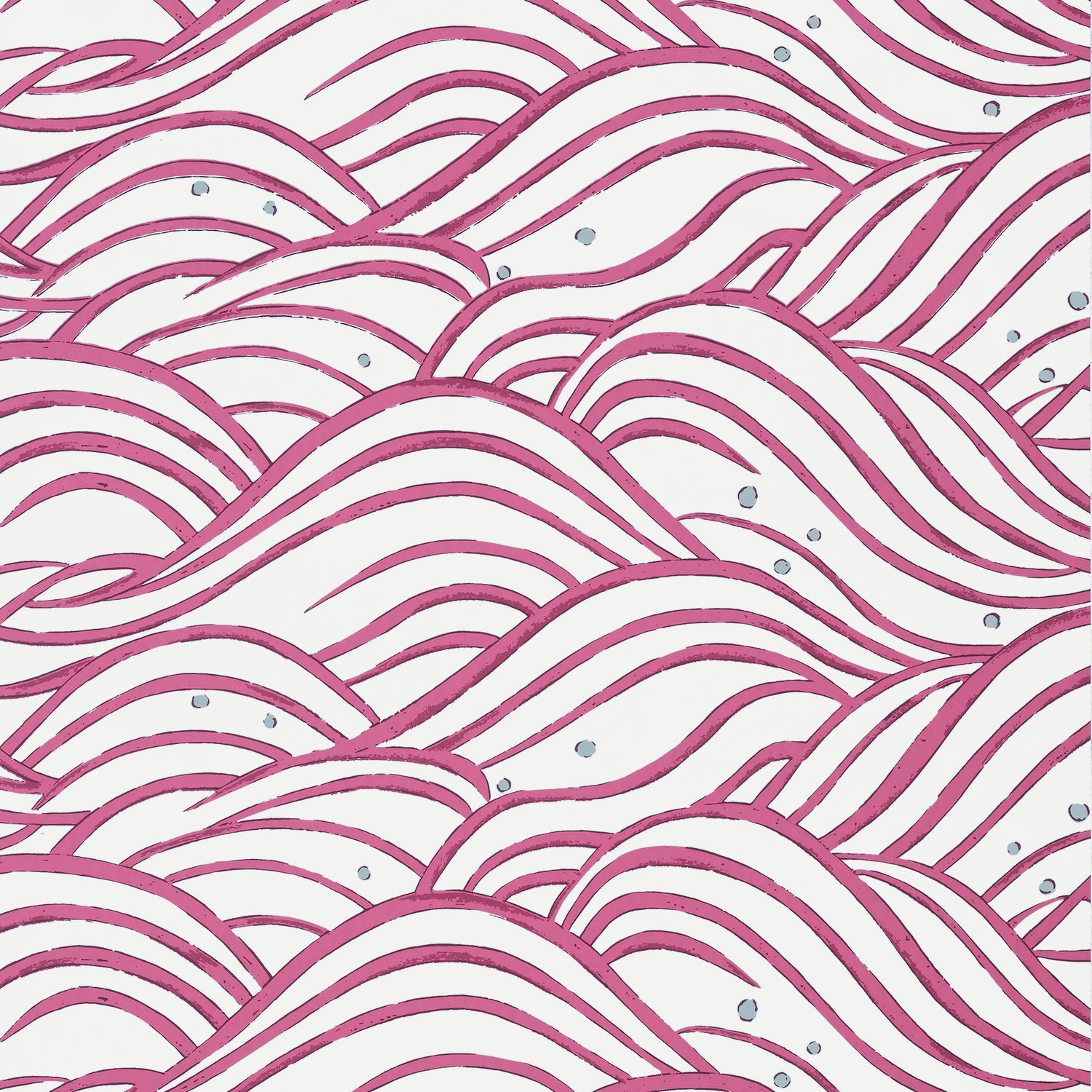 Waves fabric in fuchsia color - pattern number AT9877 - by Anna French in the Nara collection