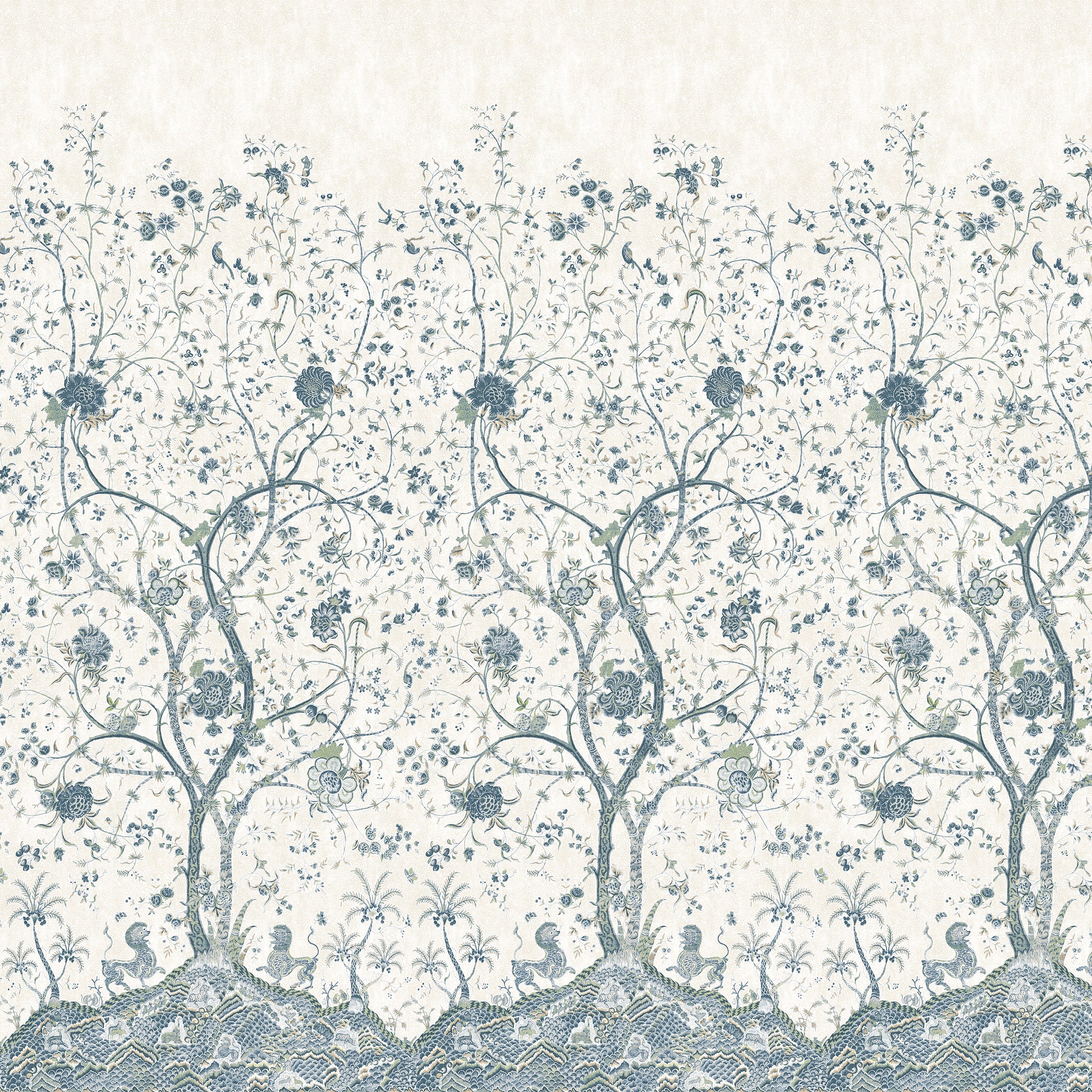 La Bourdonnais 1 Panel Mural in brown color - pattern number ATM10774 - by Thibaut in the Clermont collection