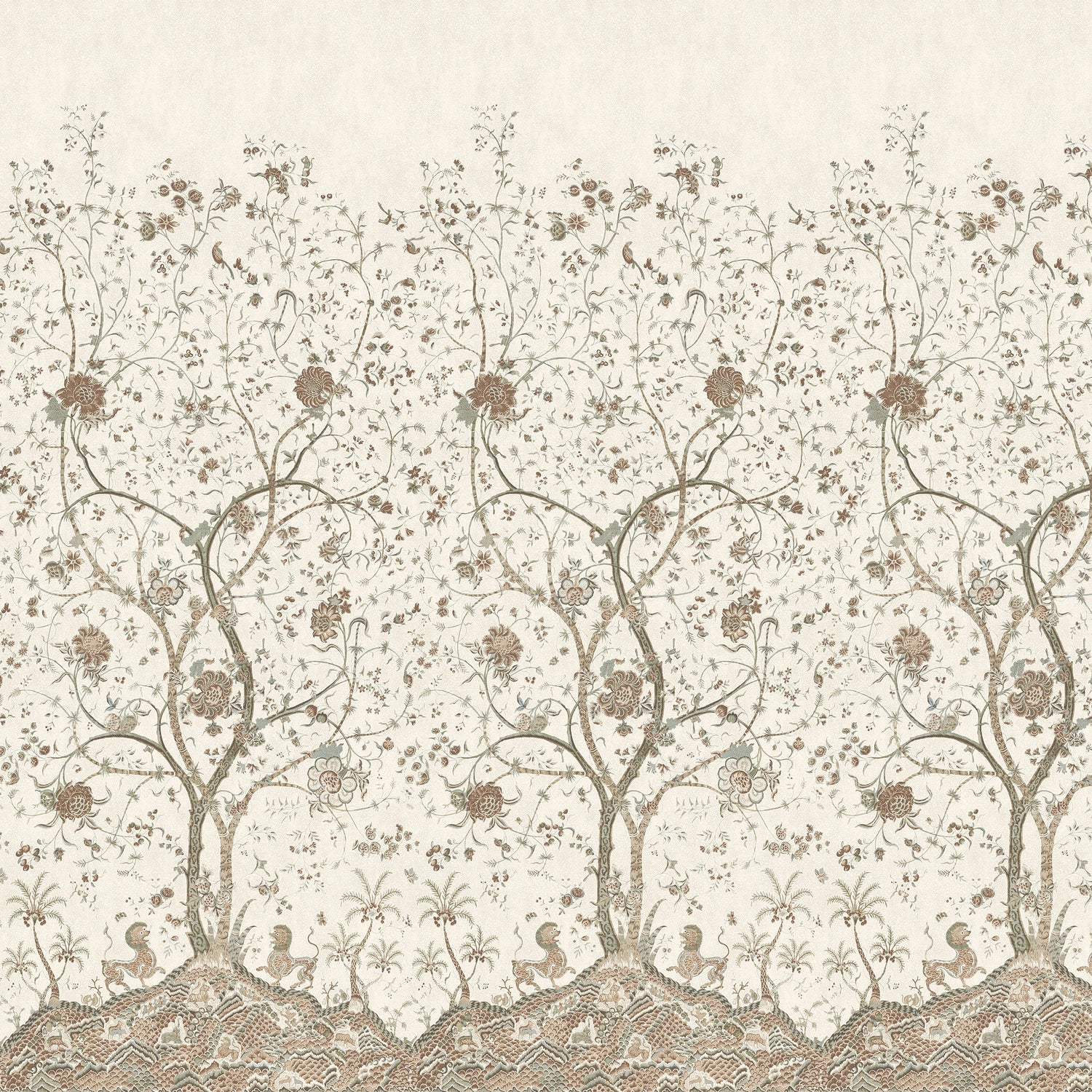 La Bourdonnais 1 Panel Mural in blue color - pattern number ATM10775 - by Thibaut in the Clermont collection