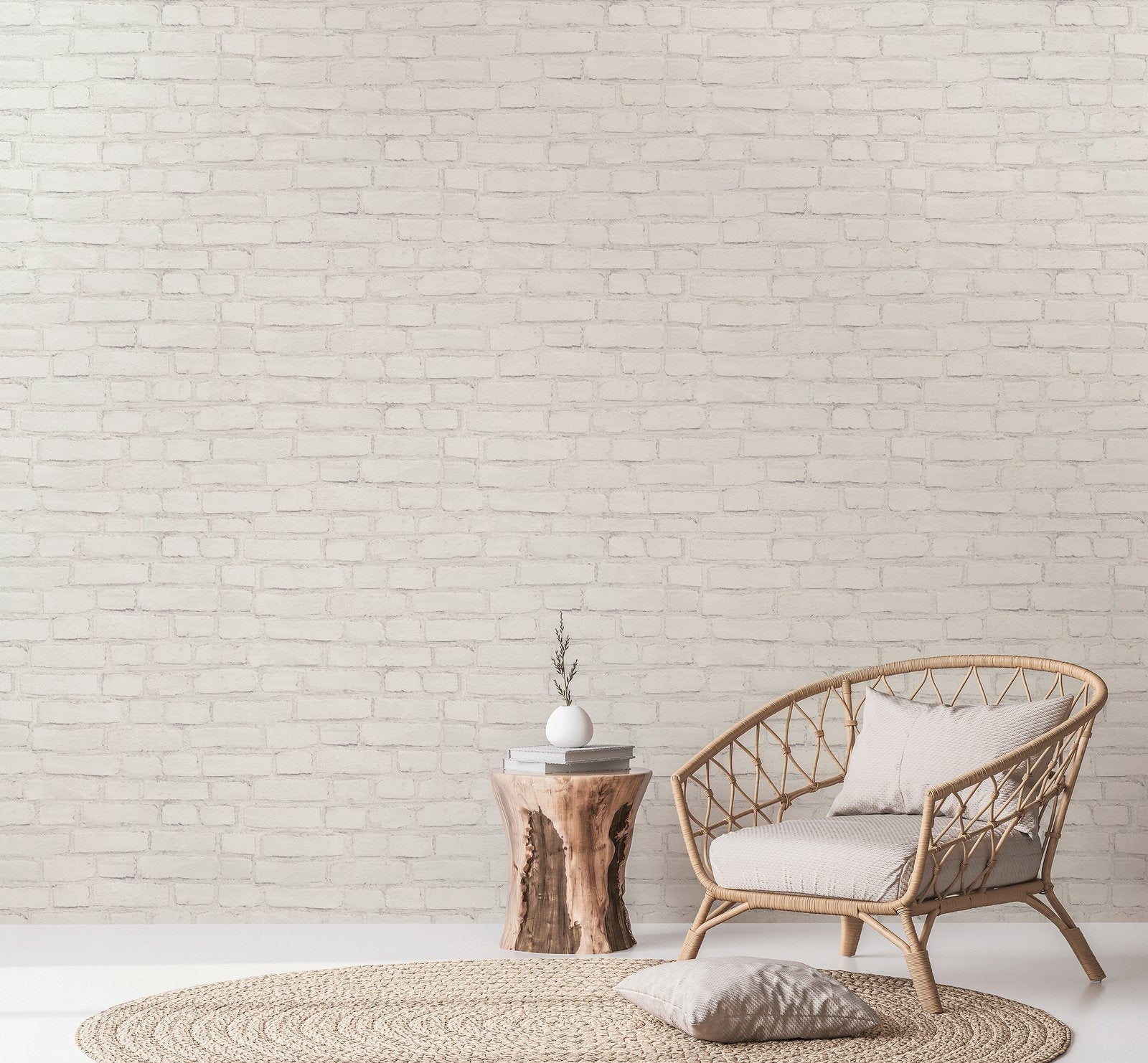 Coastal Brick Effect Motif wallpaper in white color - pattern number BB51101 - by Galerie in the The Bricks And More collection