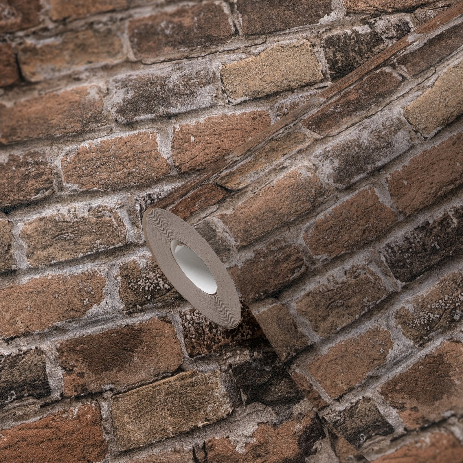 Brickshire Residents Motif wallpaper in bronze brown color - pattern number BB51116 - by Galerie in the The Bricks And More collection