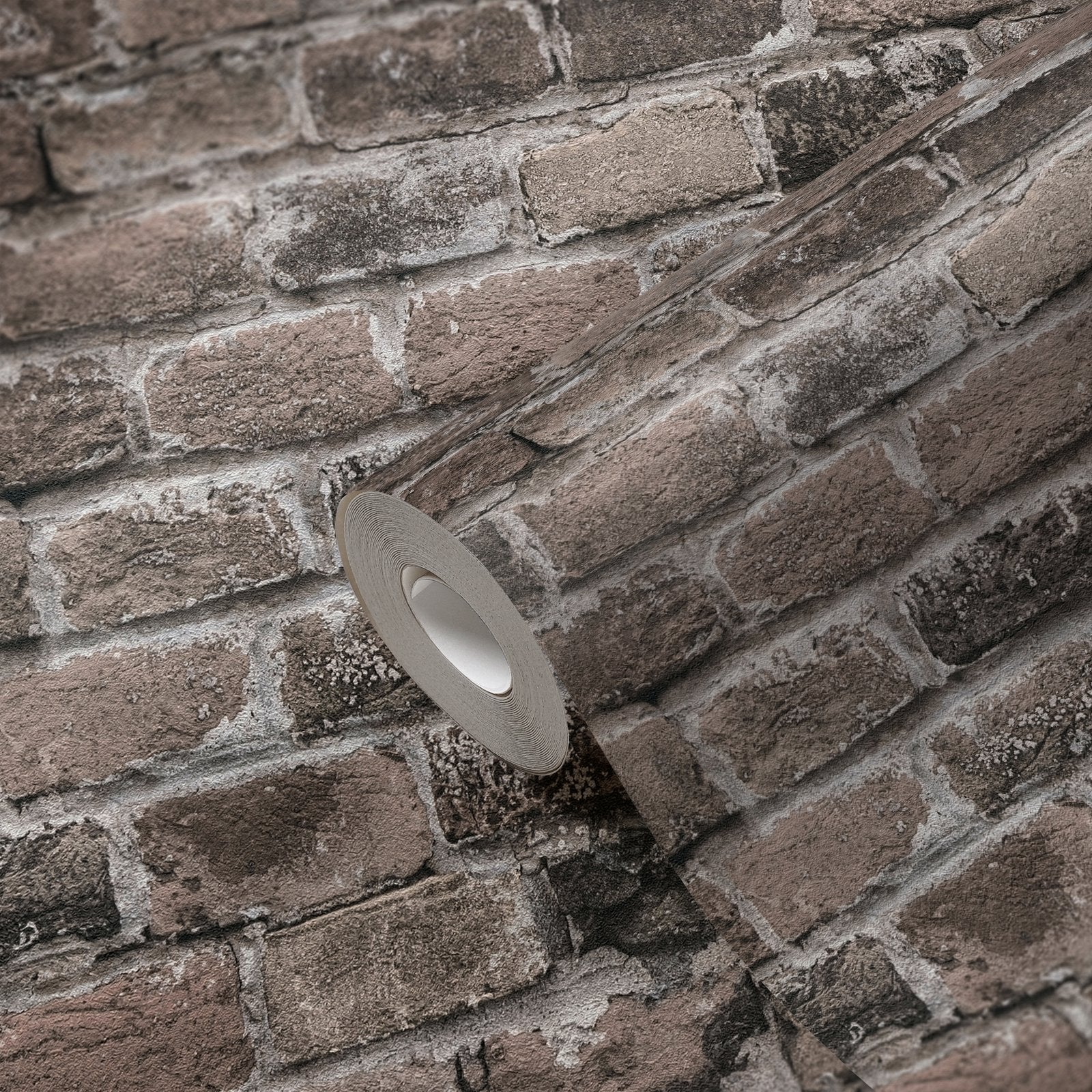 Brickshire Residents Motif wallpaper in bronze brown color - pattern number BB51117 - by Galerie in the The Bricks And More collection