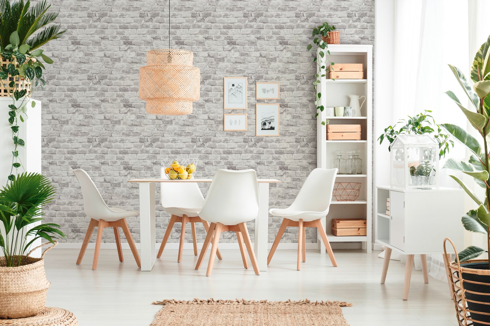 Brickshire Residents Motif wallpaper in silver grey color - pattern number BB51118 - by Galerie in the The Bricks And More collection