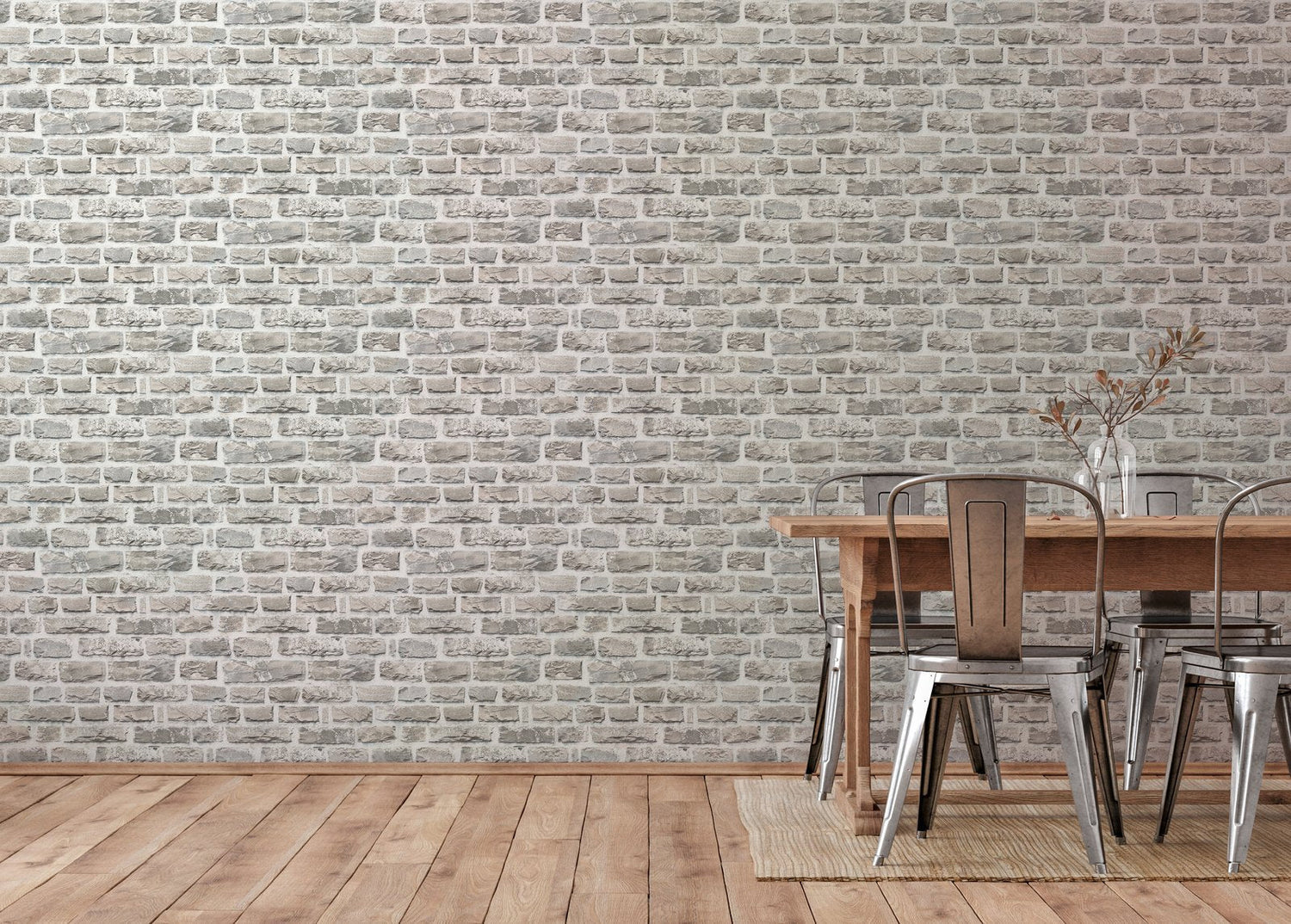 Stone Symphony Motif wallpaper in silver grey color - pattern number BB51122 - by Galerie in the The Bricks And More collection