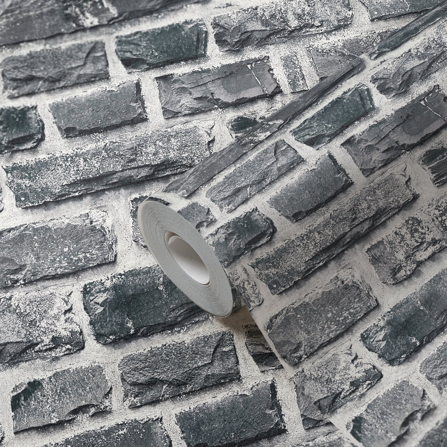 Stone Symphony Motif wallpaper in silver grey color - pattern number BB51123 - by Galerie in the The Bricks And More collection