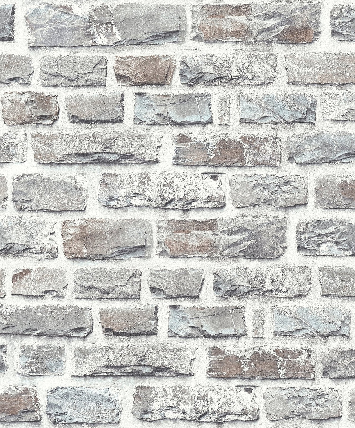 Stone Symphony Motif wallpaper in silver grey color - pattern number BB51124 - by Galerie in the The Bricks And More collection
