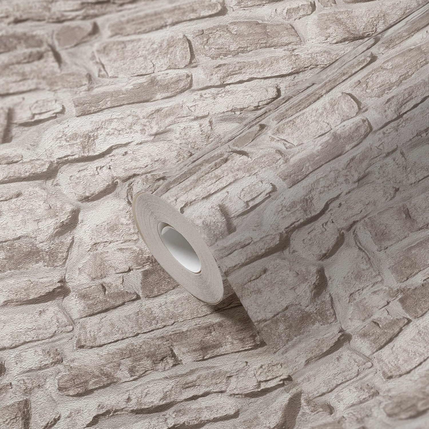 Stone Symphony Motif wallpaper in silver grey color - pattern number BB51126 - by Galerie in the The Bricks And More collection
