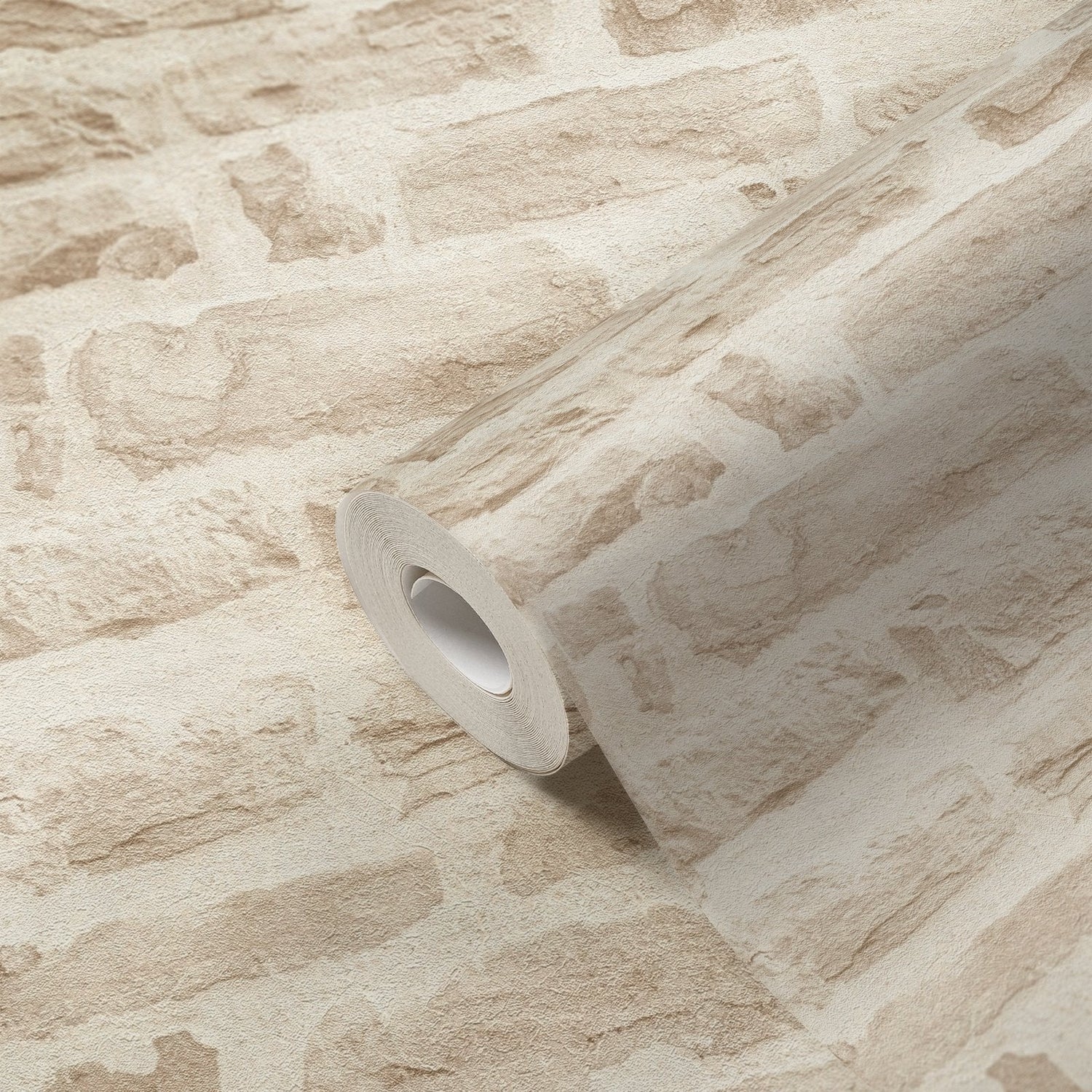 Rocky Retreat Motif wallpaper in beige color - pattern number BB51129 - by Galerie in the The Bricks And More collection