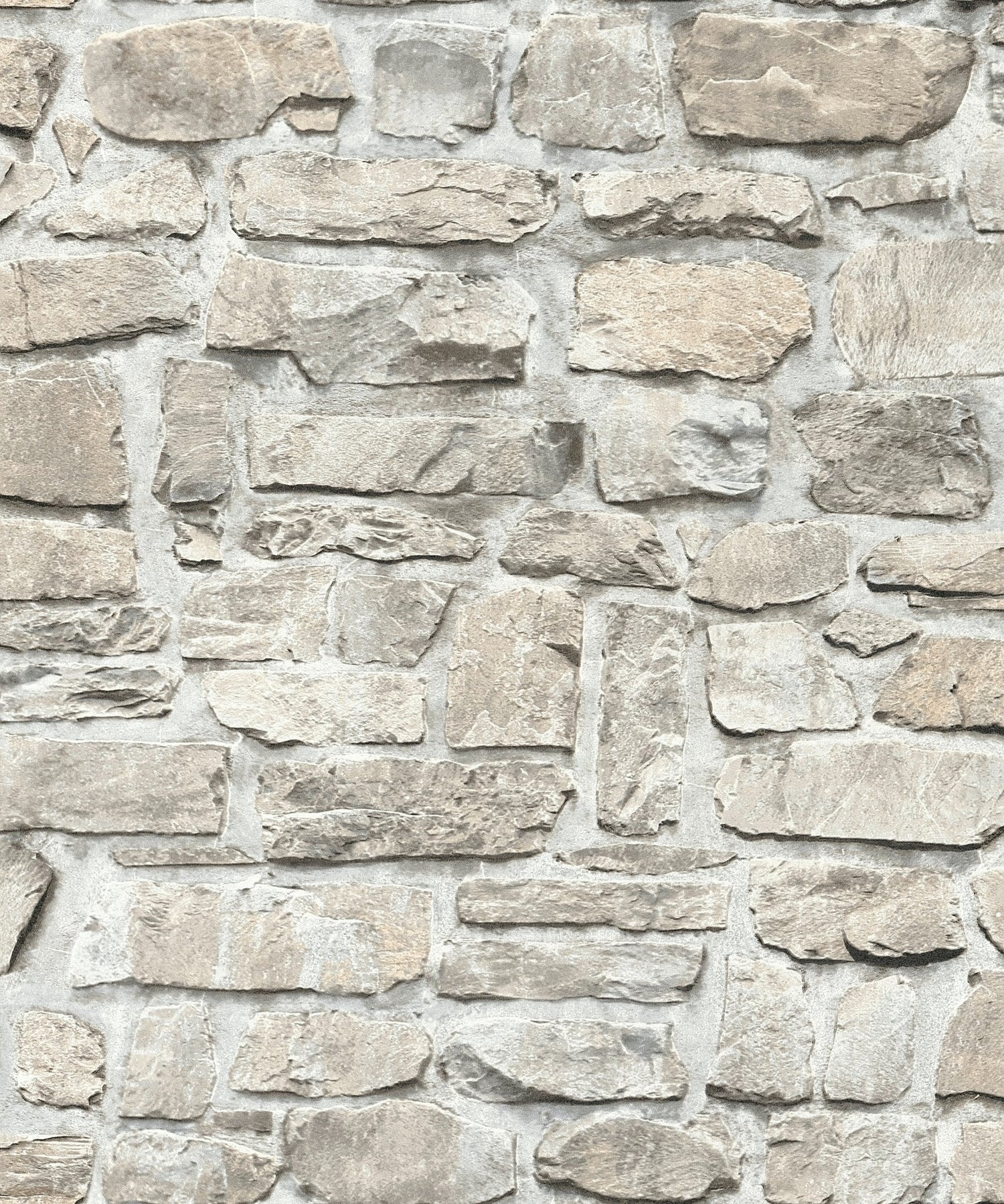 Stone Symphony Motif wallpaper in silver grey color - pattern number BB51130 - by Galerie in the The Bricks And More collection