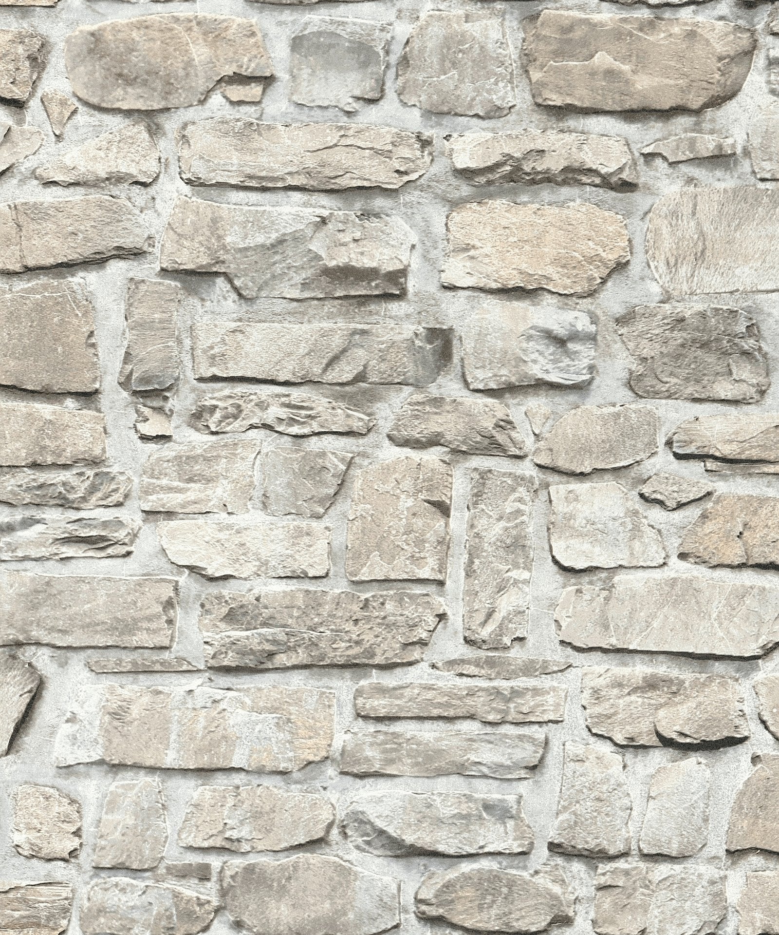 Stone Symphony Motif wallpaper in silver grey color - pattern number BB51130 - by Galerie in the The Bricks And More collection