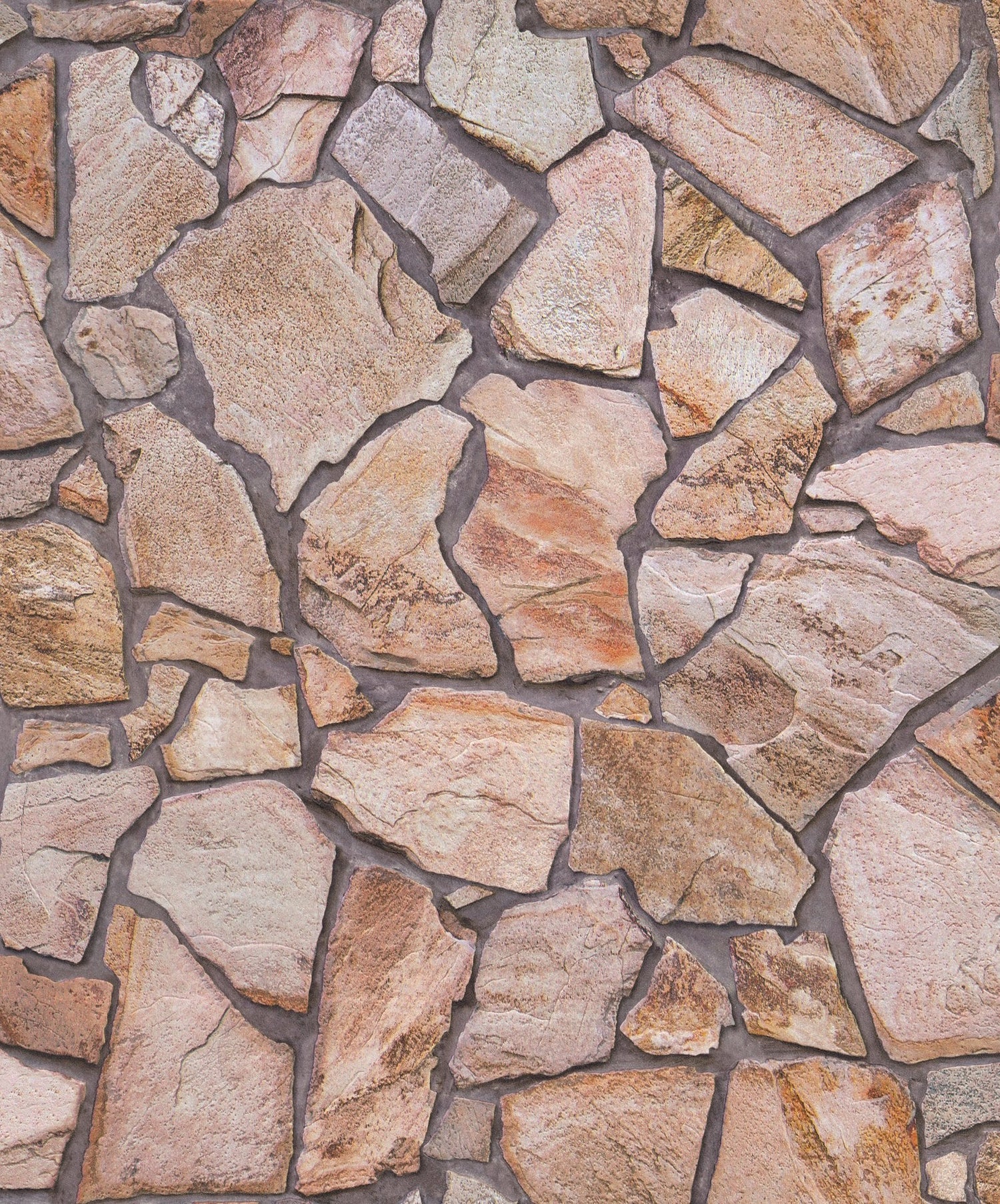 Claystone Cottage Motif wallpaper in beige color - pattern number BB51136 - by Galerie in the The Bricks And More collection