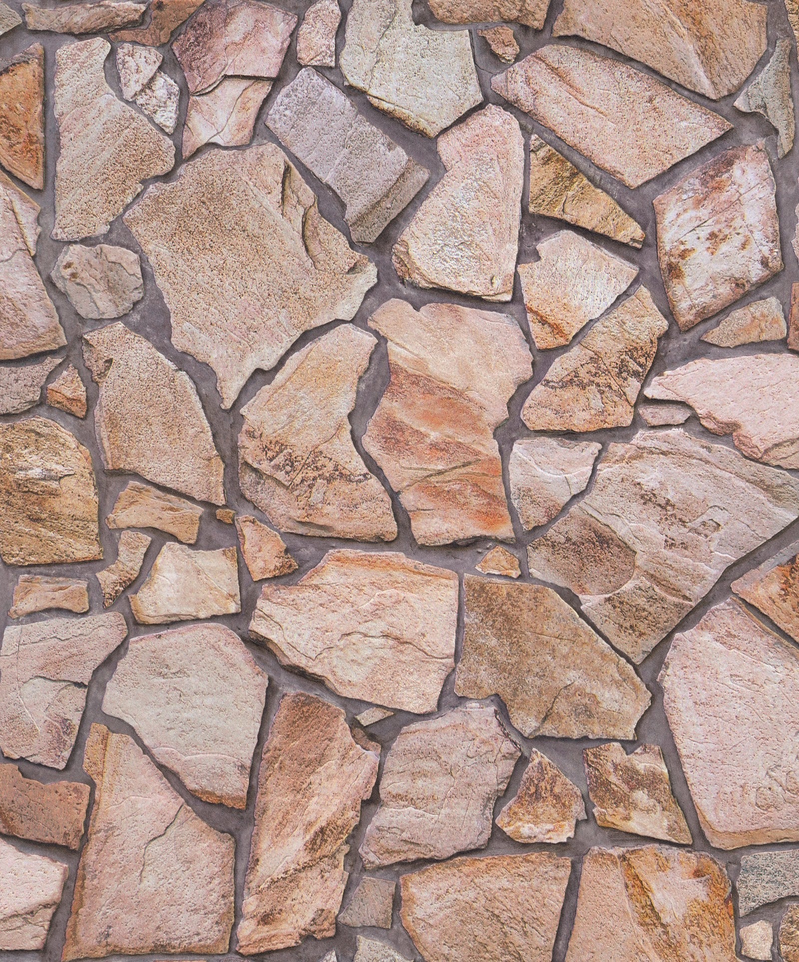 Claystone Cottage Motif wallpaper in beige color - pattern number BB51136 - by Galerie in the The Bricks And More collection