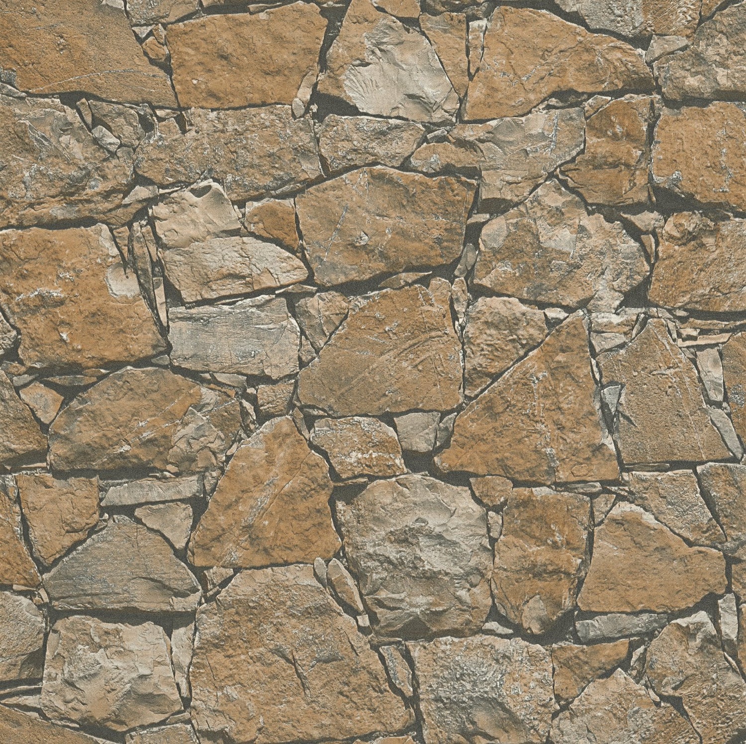 Claystone Cottage Motif wallpaper in bronze brown color - pattern number BB51138 - by Galerie in the The Bricks And More collection