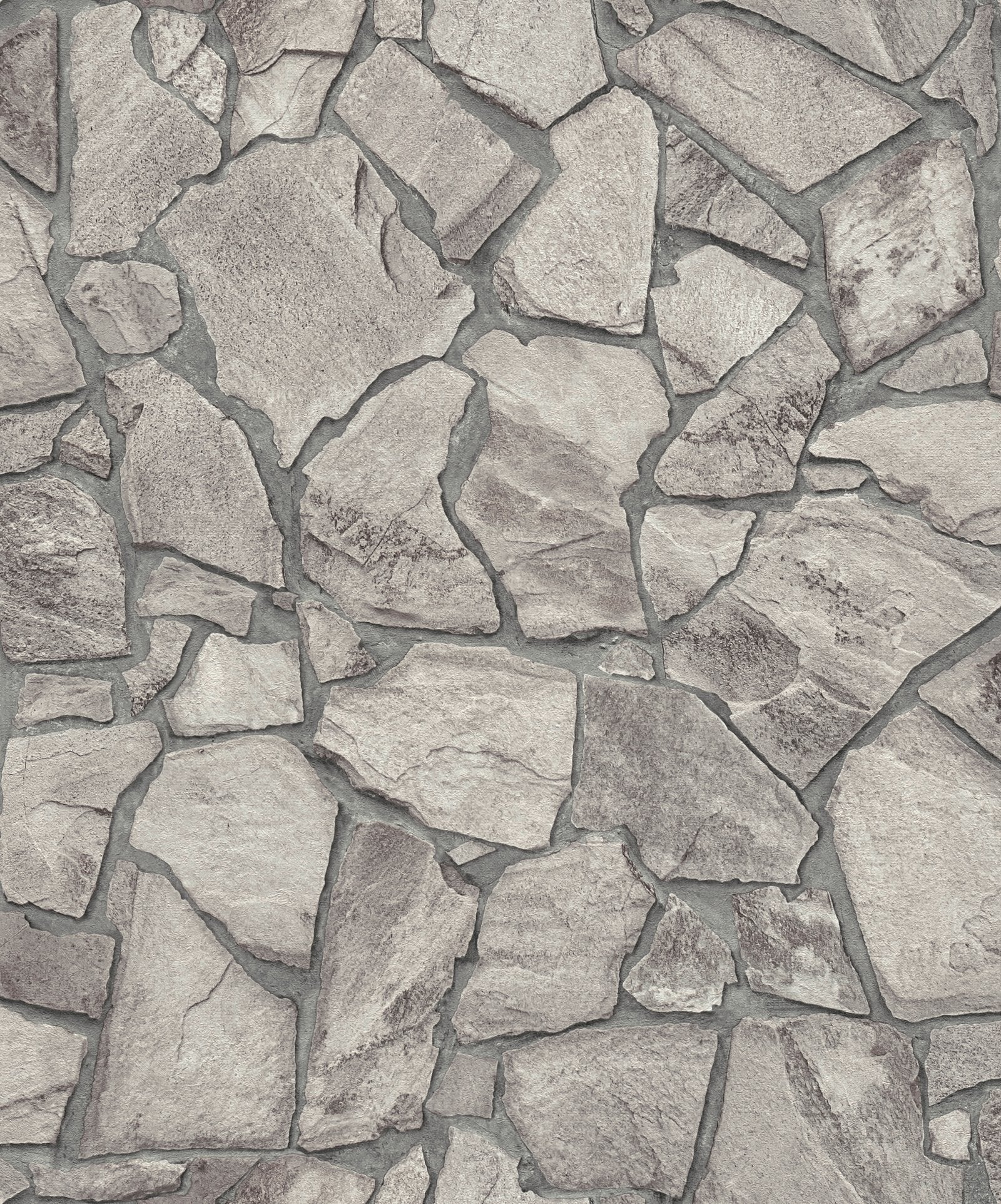 Petrified Paradise Motif wallpaper in silver grey color - pattern number BB51140 - by Galerie in the The Bricks And More collection
