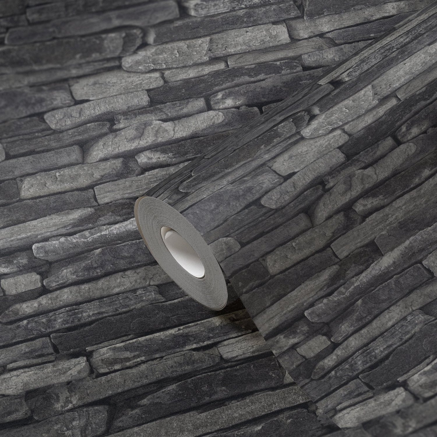 Rocky Retreat Motif wallpaper in silver grey color - pattern number BB51146 - by Galerie in the The Bricks And More collection
