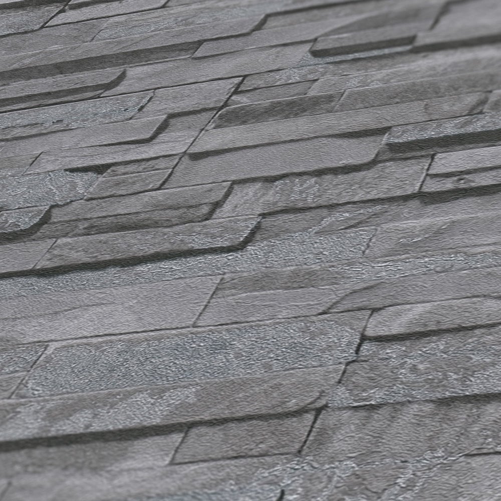 Graceful Granite Motif wallpaper in silver grey color - pattern number BB51149 - by Galerie in the The Bricks And More collection