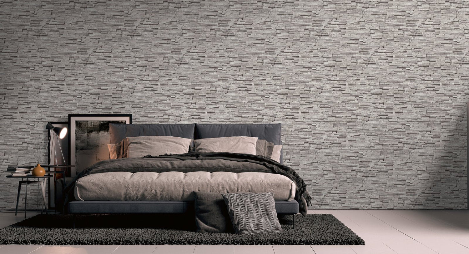 Graceful Granite Motif wallpaper in beige color - pattern number BB51150 - by Galerie in the The Bricks And More collection