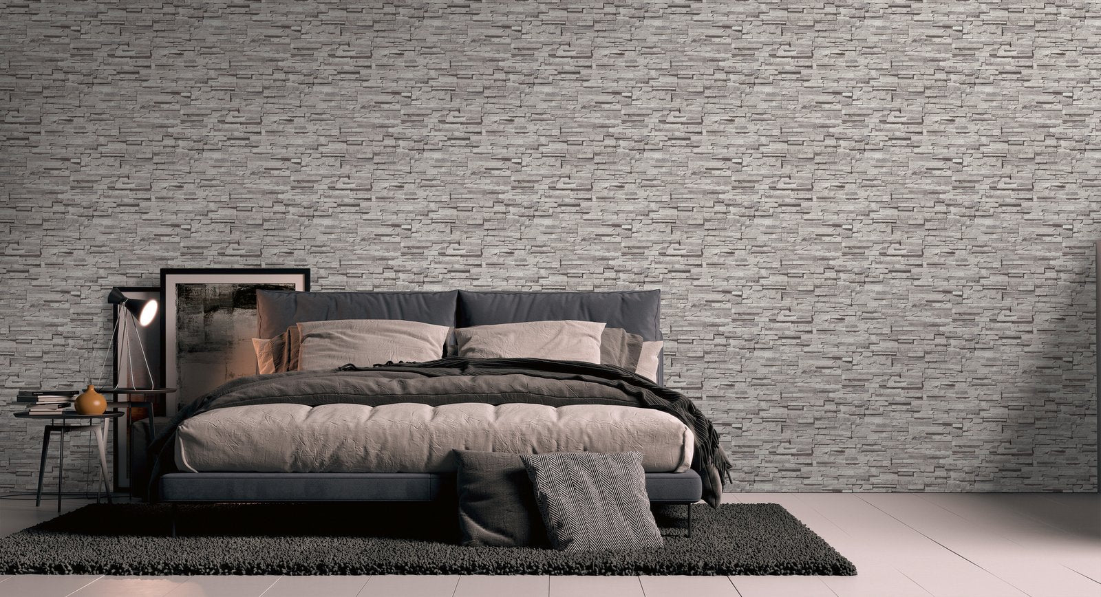 Graceful Granite Motif wallpaper in beige color - pattern number BB51150 - by Galerie in the The Bricks And More collection