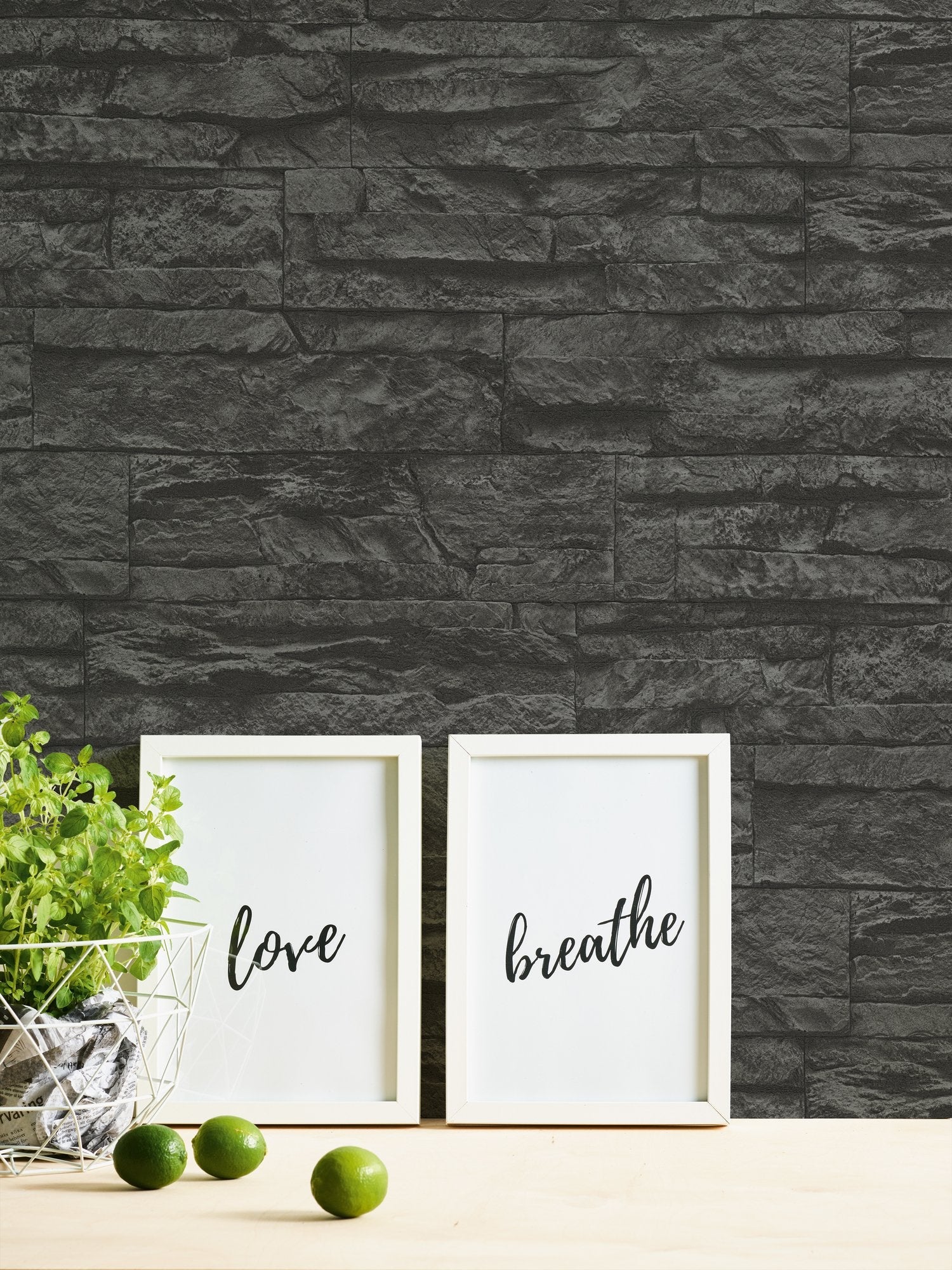 Graceful Granite Motif wallpaper in silver grey color - pattern number BB51153 - by Galerie in the The Bricks And More collection