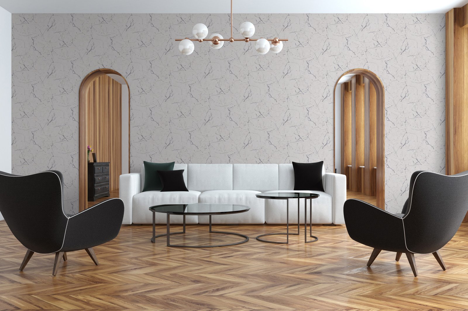 Luxurious Marble Motif wallpaper in silver grey color - pattern number BB51156 - by Galerie in the The Bricks And More collection