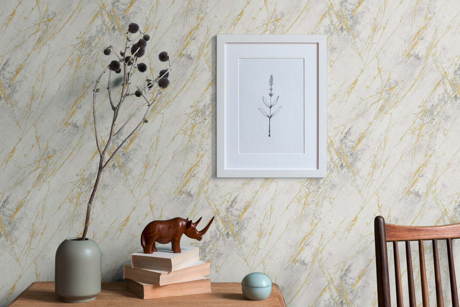 Luxurious Marble Motif wallpaper in silver grey color - pattern number BB51160 - by Galerie in the The Bricks And More collection