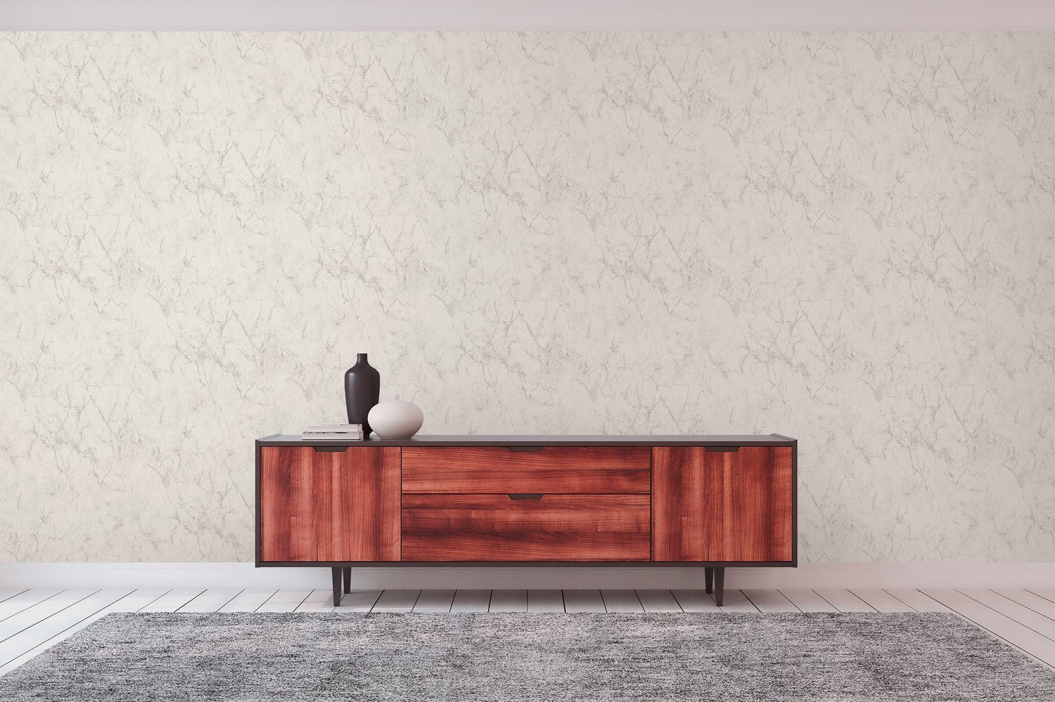 Gentle Beauty Motif wallpaper in silver grey color - pattern number BB51164 - by Galerie in the The Bricks And More collection