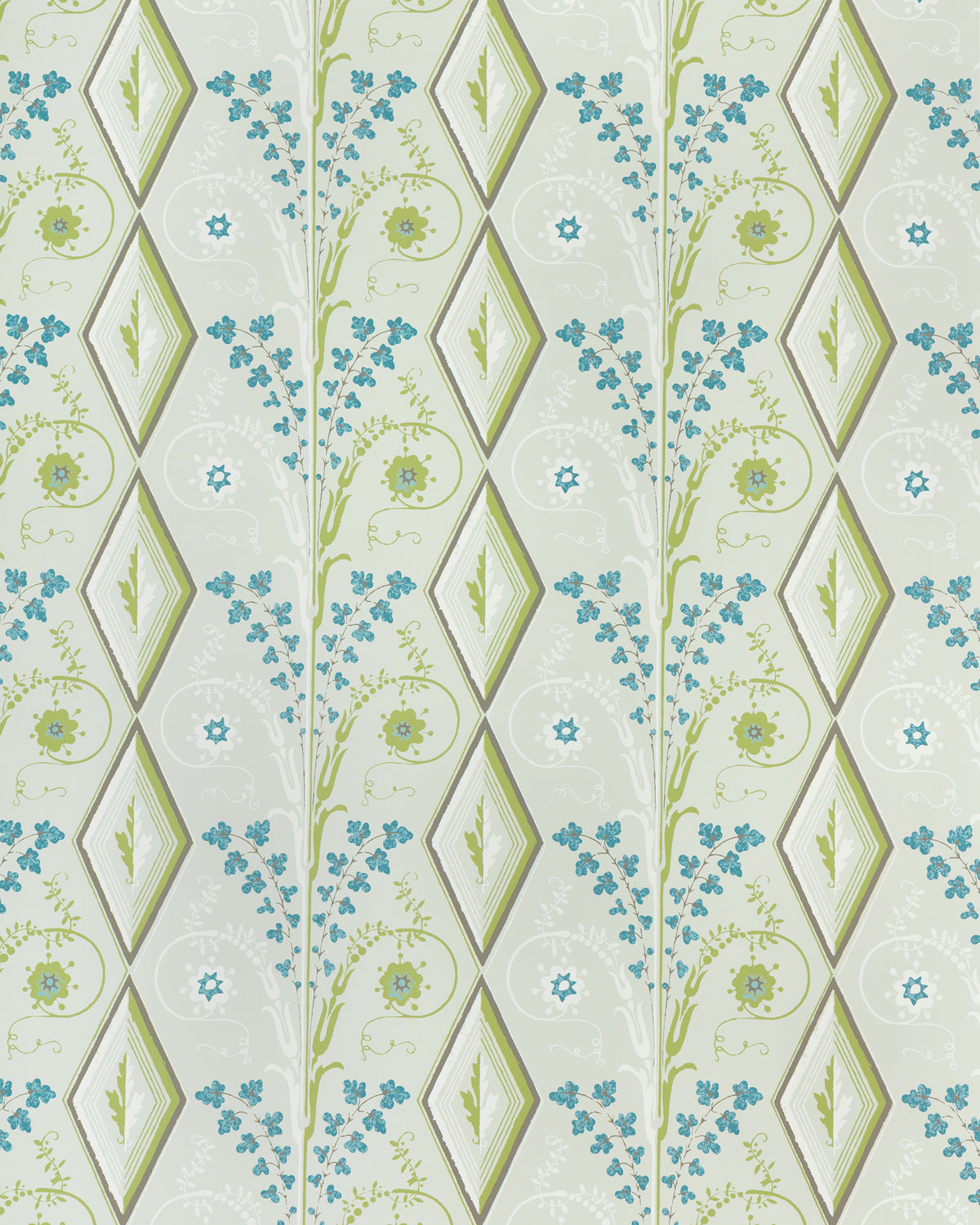 Gallier Diamond Wallpaper in Mist color - pattern number BR-69004.1523.0 - by Brunschwig and Fils in the Volume 61 collection