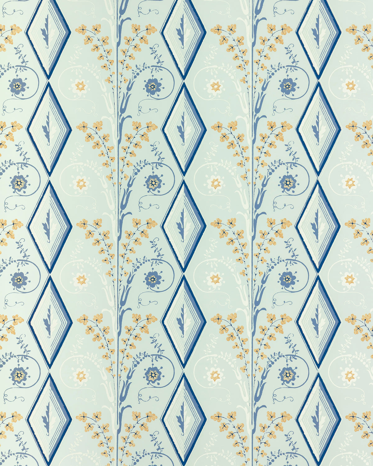Gallier Diamond Wallpaper in Sky color - pattern number BR-69004.155.0 - by Brunschwig and Fils in the Volume 61 collection