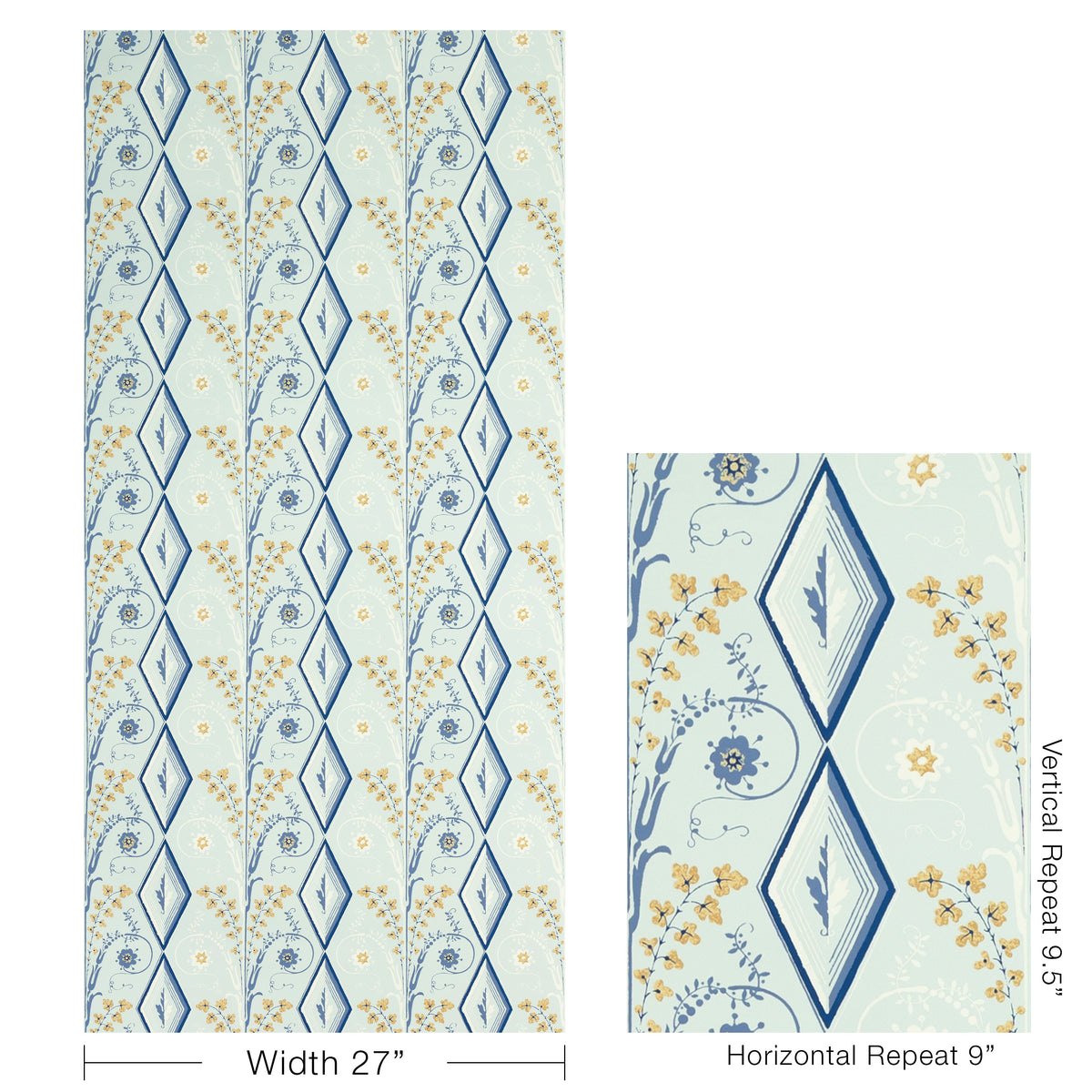 Gallier Diamond Wallpaper in Sky color - pattern number BR-69004.155.0 - by Brunschwig and Fils in the Volume 61 collection