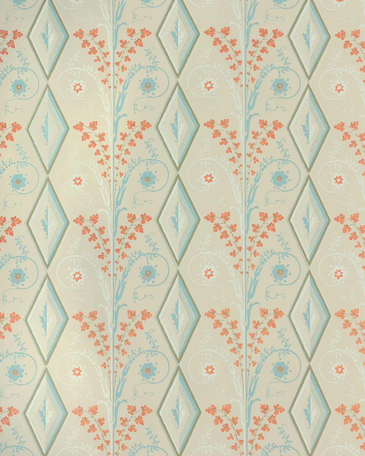 Gallier Diamond Wallpaper in Opal color - pattern number BR-69004.3524.0 - by Brunschwig and Fils in the Volume 61 collection