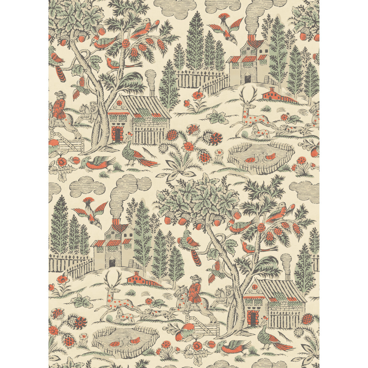 Home Park wallpaper in antique color - pattern number BW45143.3.0 - by G P &amp; J Baker in the Historic Royal Palaces Royal Court Wallpaper collection