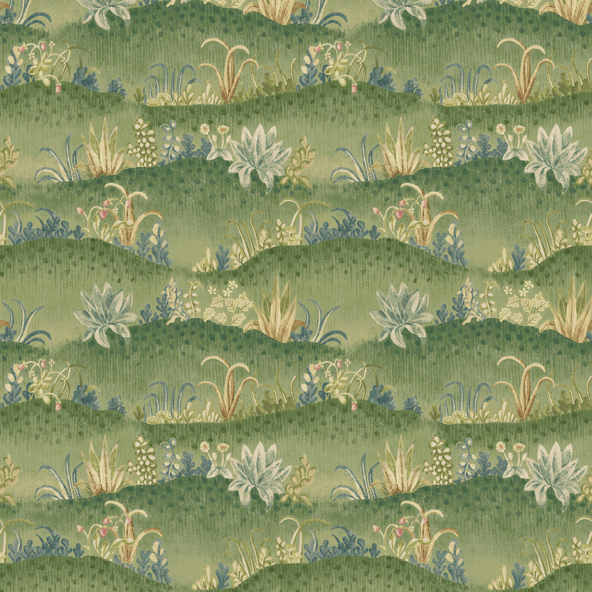 Garden Tapestry wallpaper in royal green color - pattern number BW45145.1.0 - by G P &amp; J Baker in the Historic Royal Palaces Royal Court Wallpaper collection