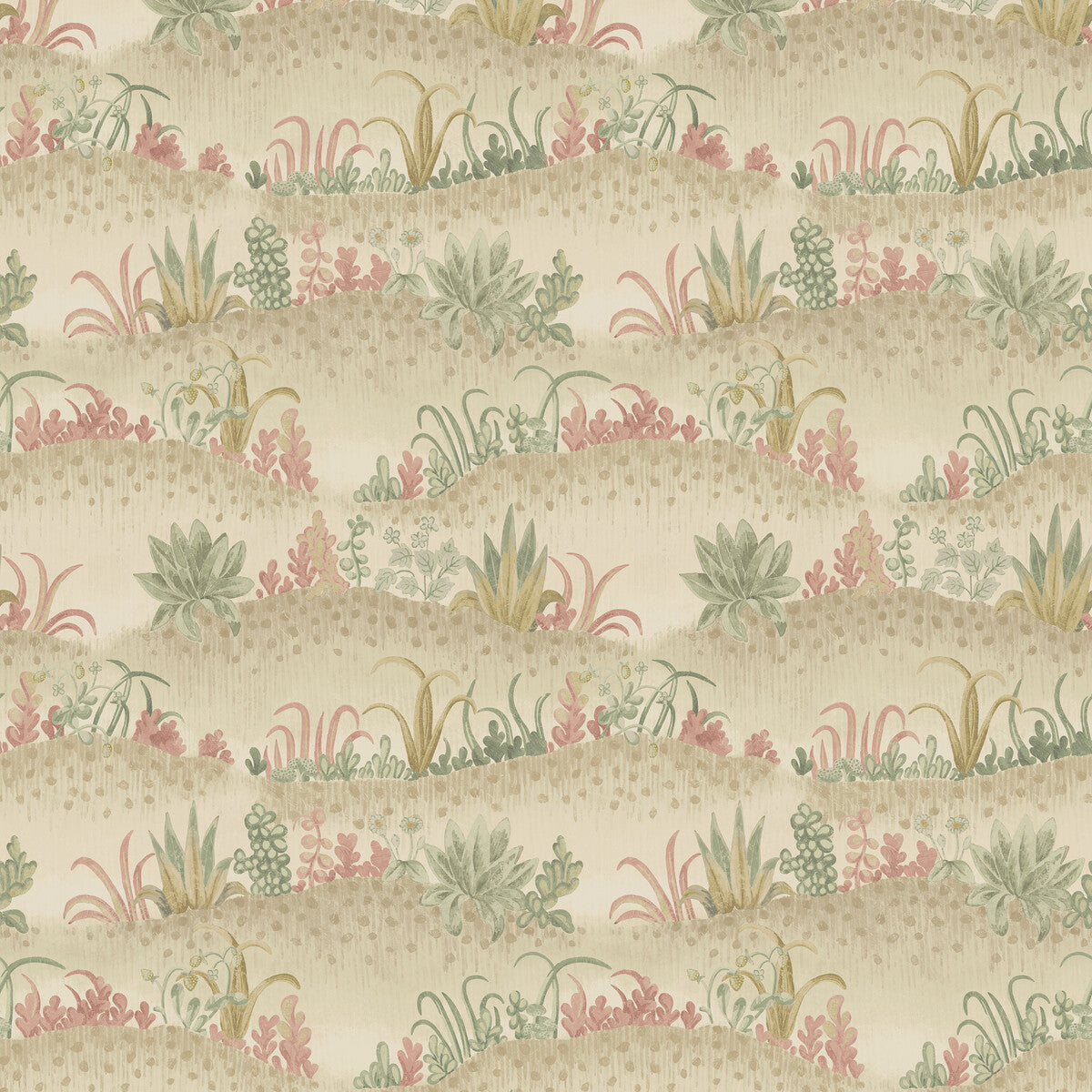 Garden Tapestry wallpaper in pink green color - pattern number BW45145.3.0 - by G P &amp; J Baker in the Historic Royal Palaces Royal Court Wallpaper collection