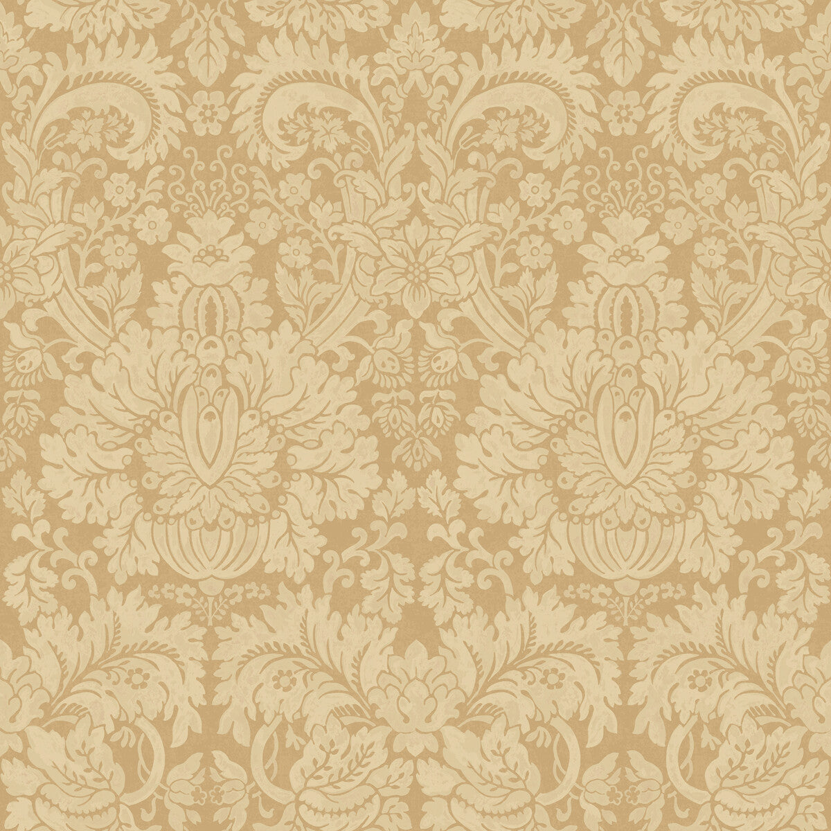 Queens Damask wallpaper in parchment color - pattern number BW45146.5.0 - by G P &amp; J Baker in the Historic Royal Palaces Royal Court Wallpaper collection