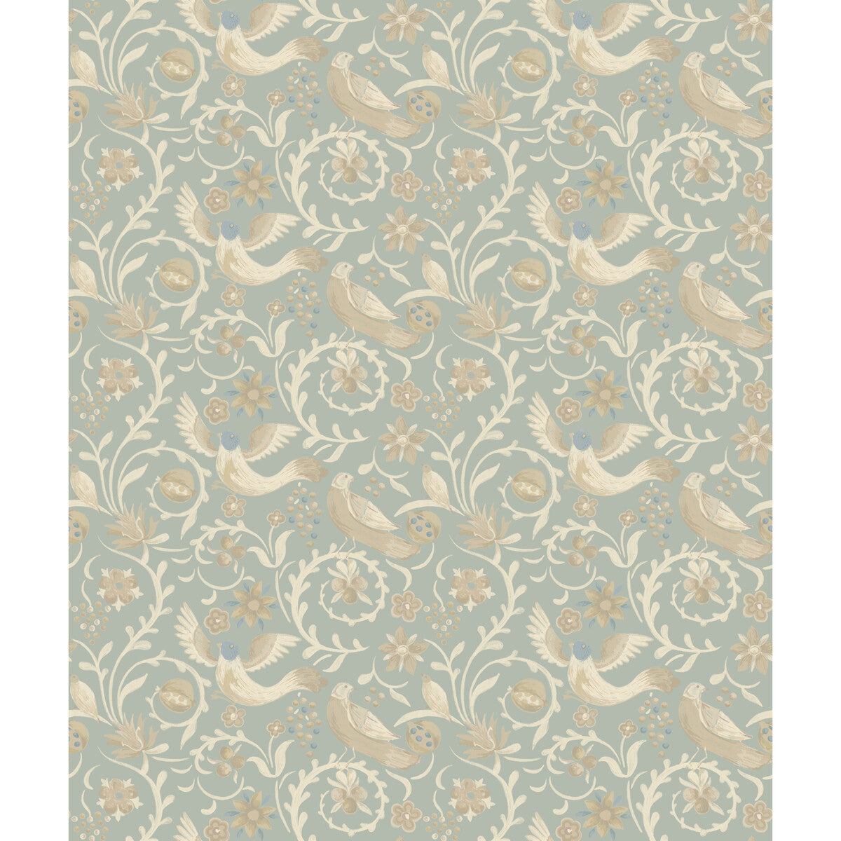 Royal Court wallpaper in old blue color - pattern number BW45149.2.0 - by G P &amp; J Baker in the Historic Royal Palaces Royal Court Wallpaper collection