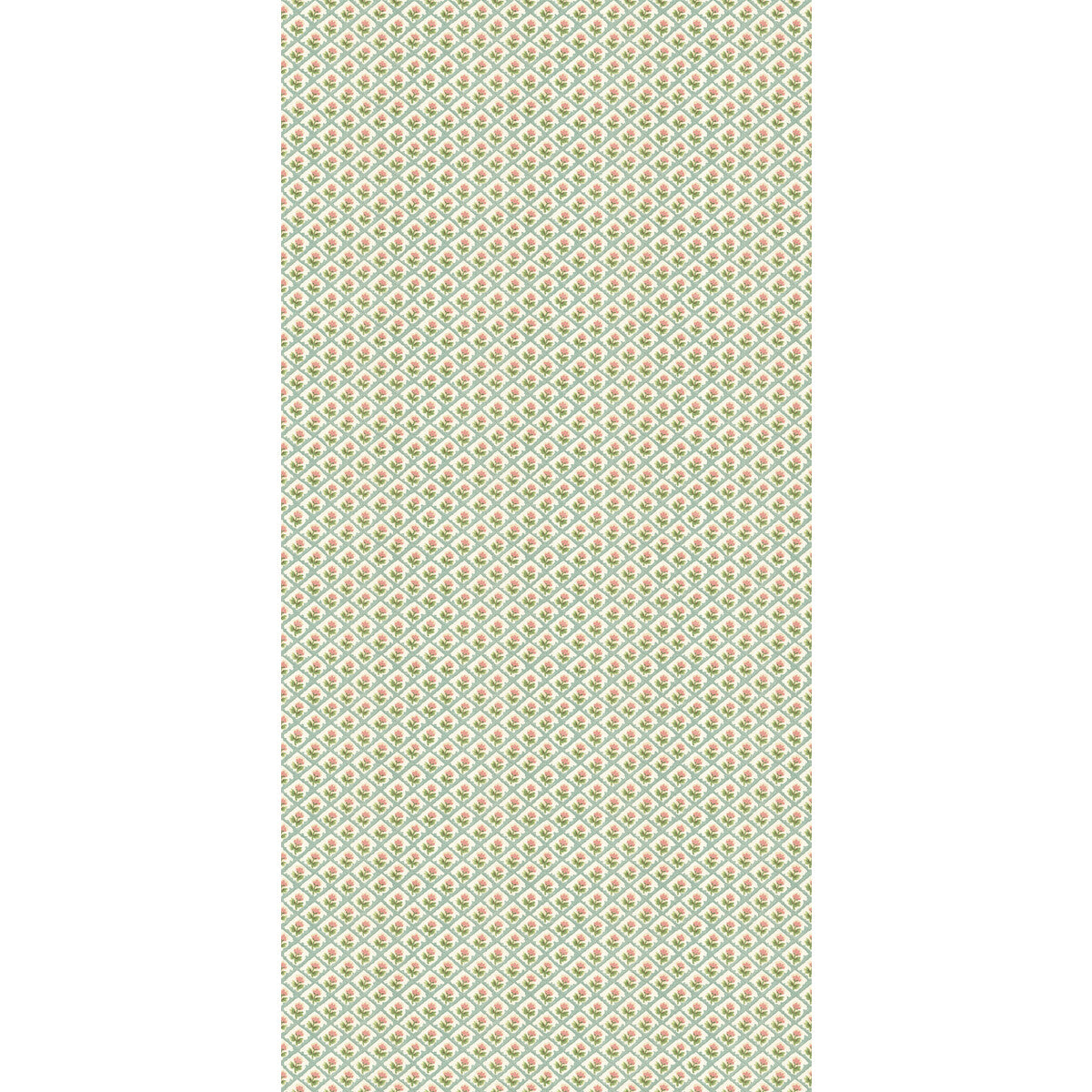 Penny Wallpaper in aqua/pink color - pattern number BW45156.5.0 - by G P &amp; J Baker in the House Small Prints II collection