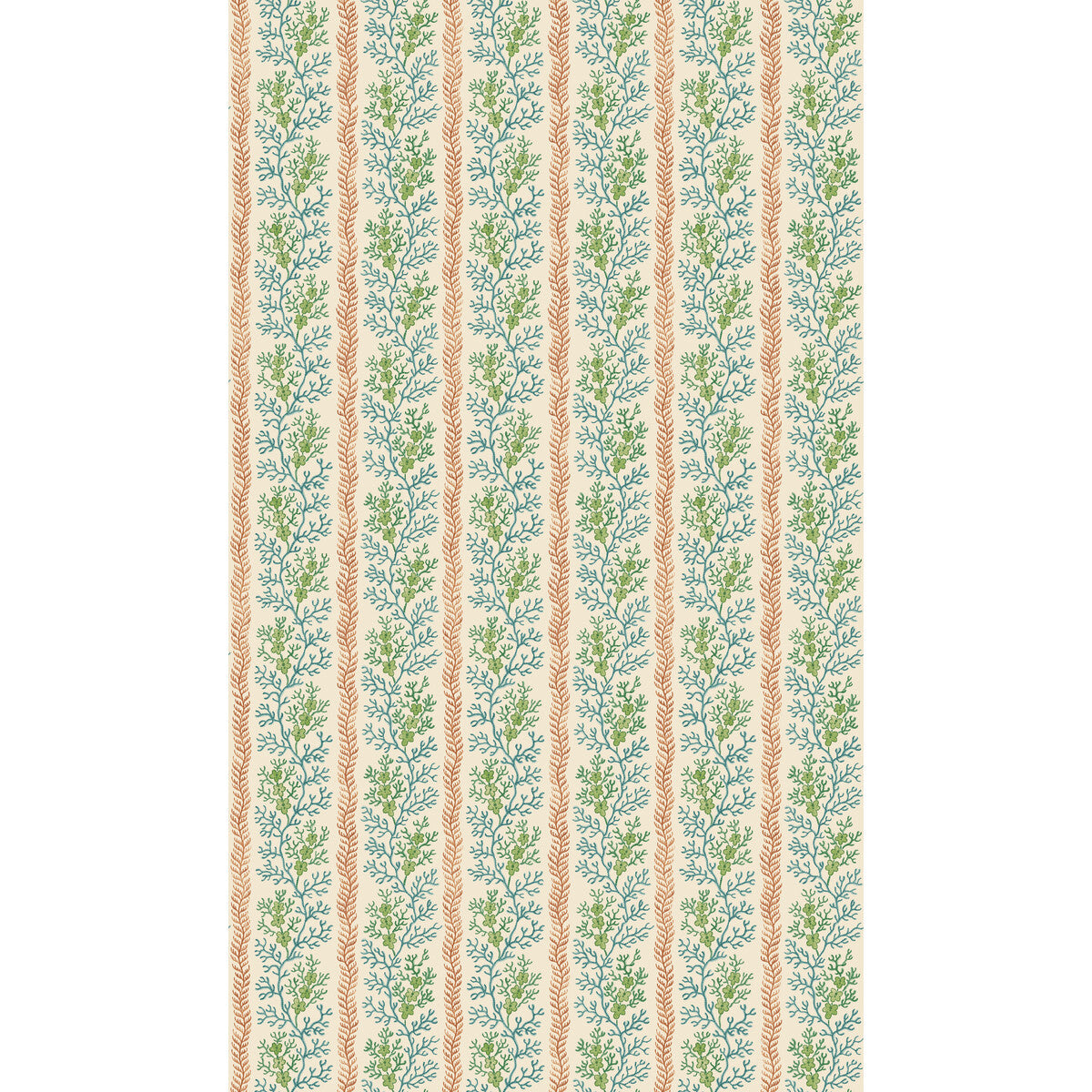 Symington Wallpaper in teal/red color - pattern number BW45158.2.0 - by G P &amp; J Baker in the House Small Prints II collection