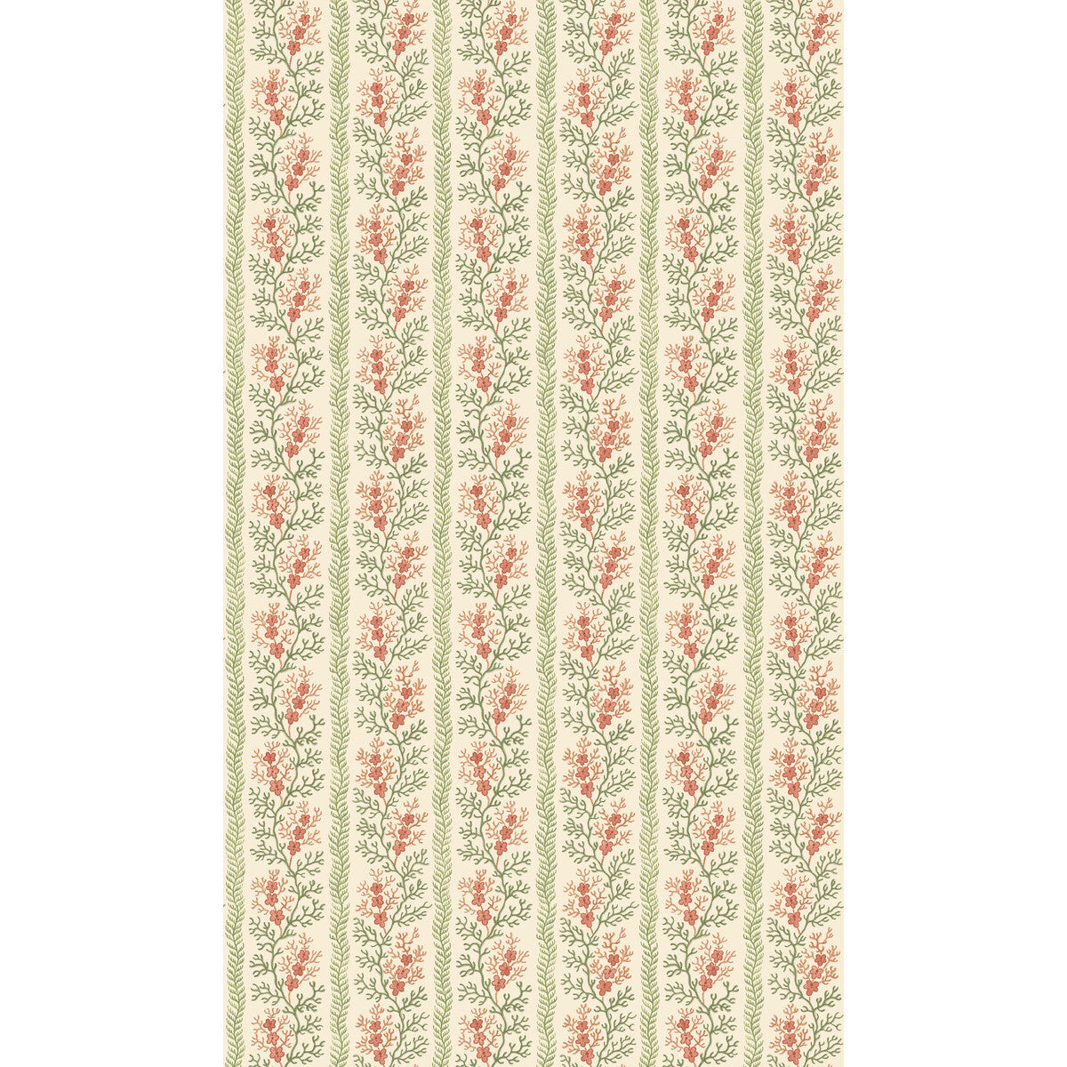 Symington Wallpaper in green/red color - pattern number BW45158.5.0 - by G P &amp; J Baker in the House Small Prints II collection