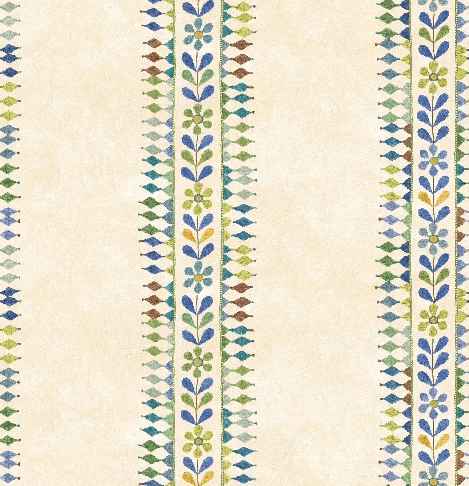 Flower Pot Wallpaper in blue/green color - pattern number BW45162.2.0 - by G P &amp; J Baker in the Kit Kemp II collection