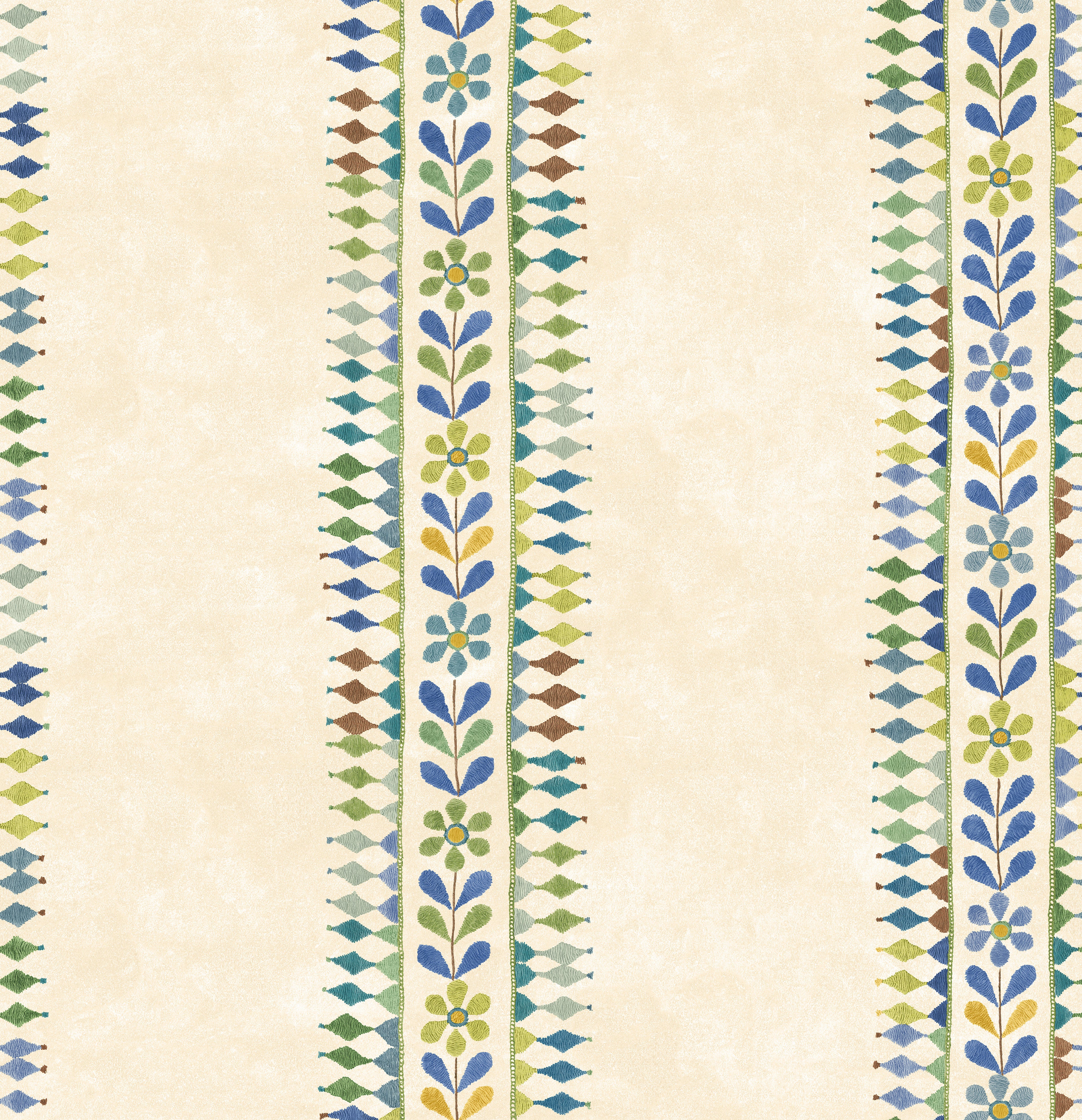 Flower Pot Wallpaper in blue/green color - pattern number BW45162.2.0 - by G P &amp; J Baker in the Kit Kemp II collection